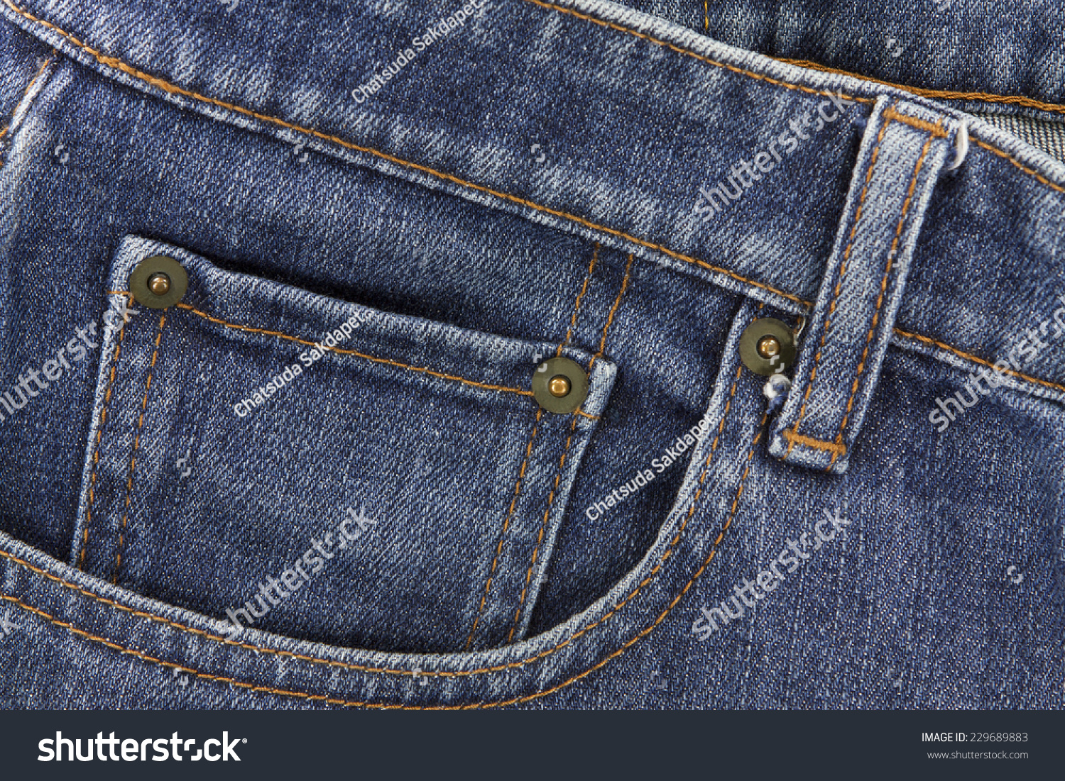 Denim Pocket Closeup Show Texture Background Of Jeans And Pockets Stock ...