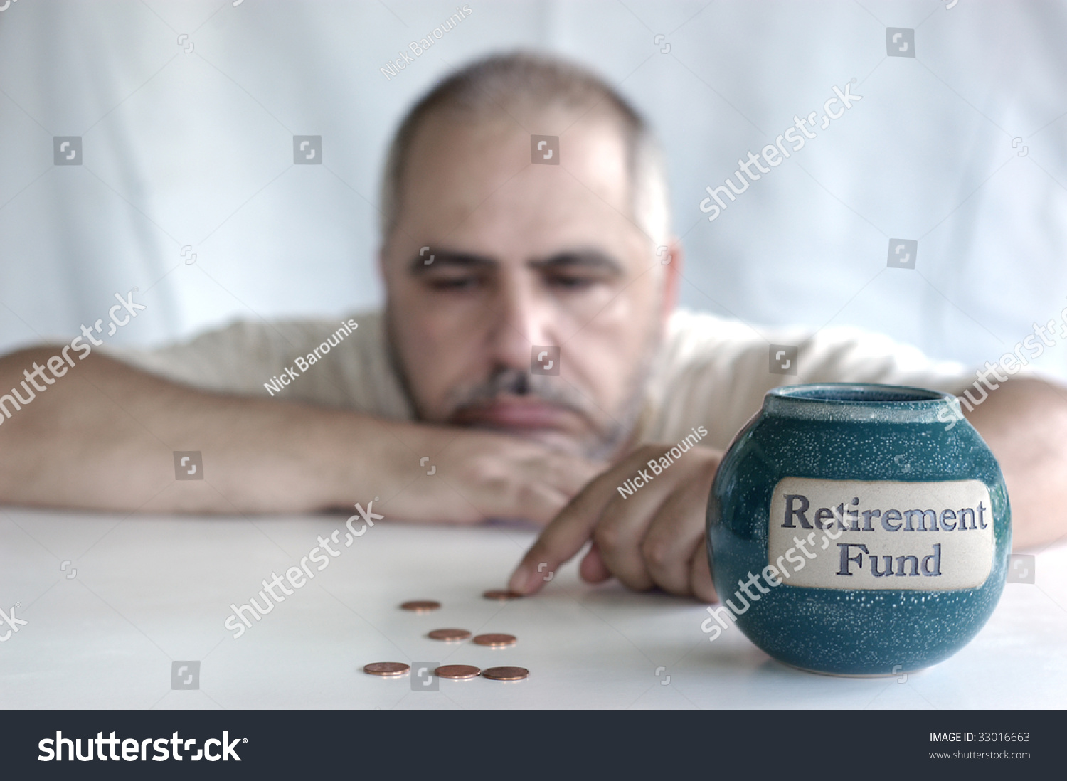 worksheet Counting Pennies depressed man counting pennies retirement fund stock photo from fund