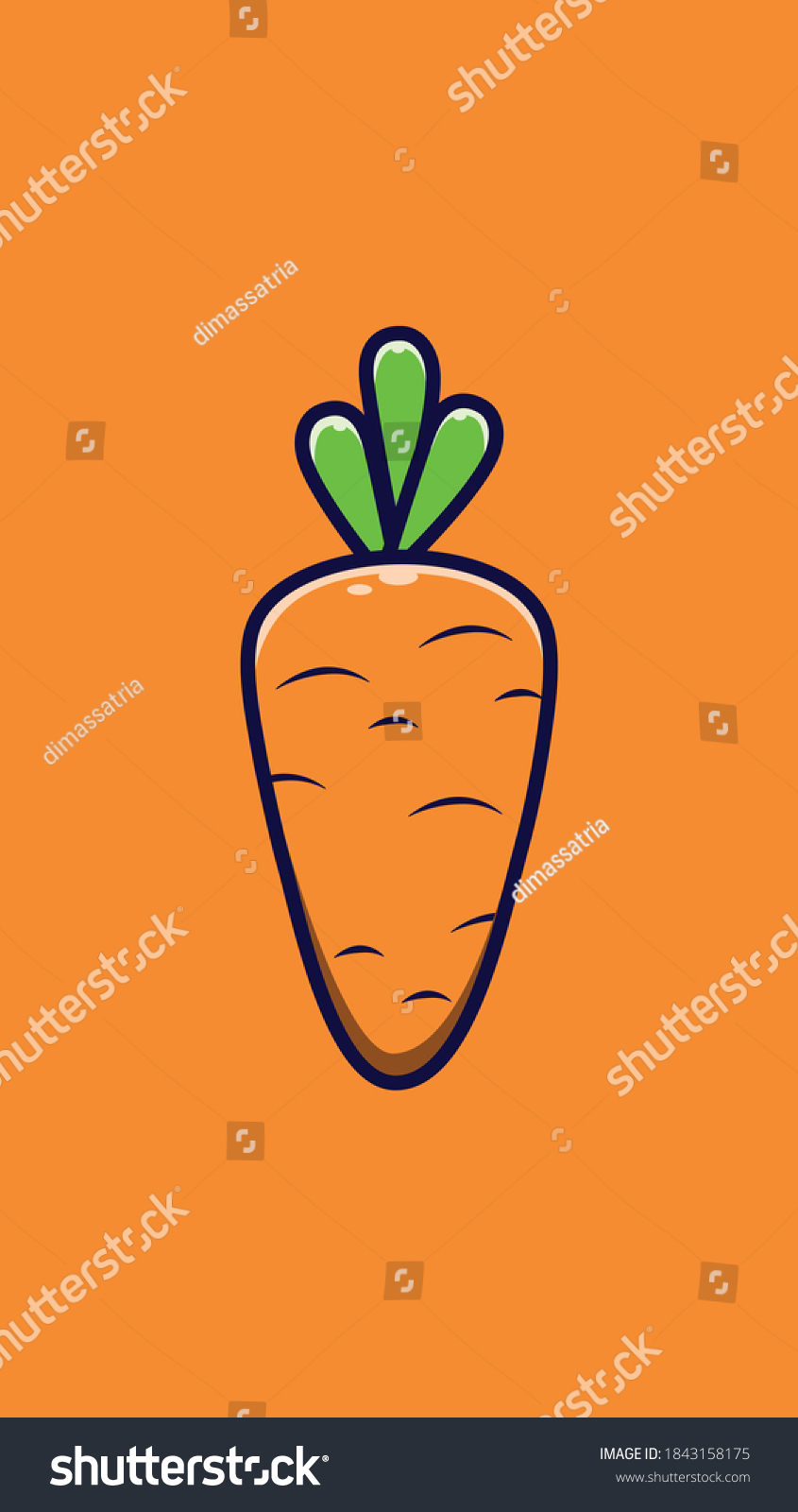 Design Illustration Carrot Uso Handphone Wallpaper Stock Illustration