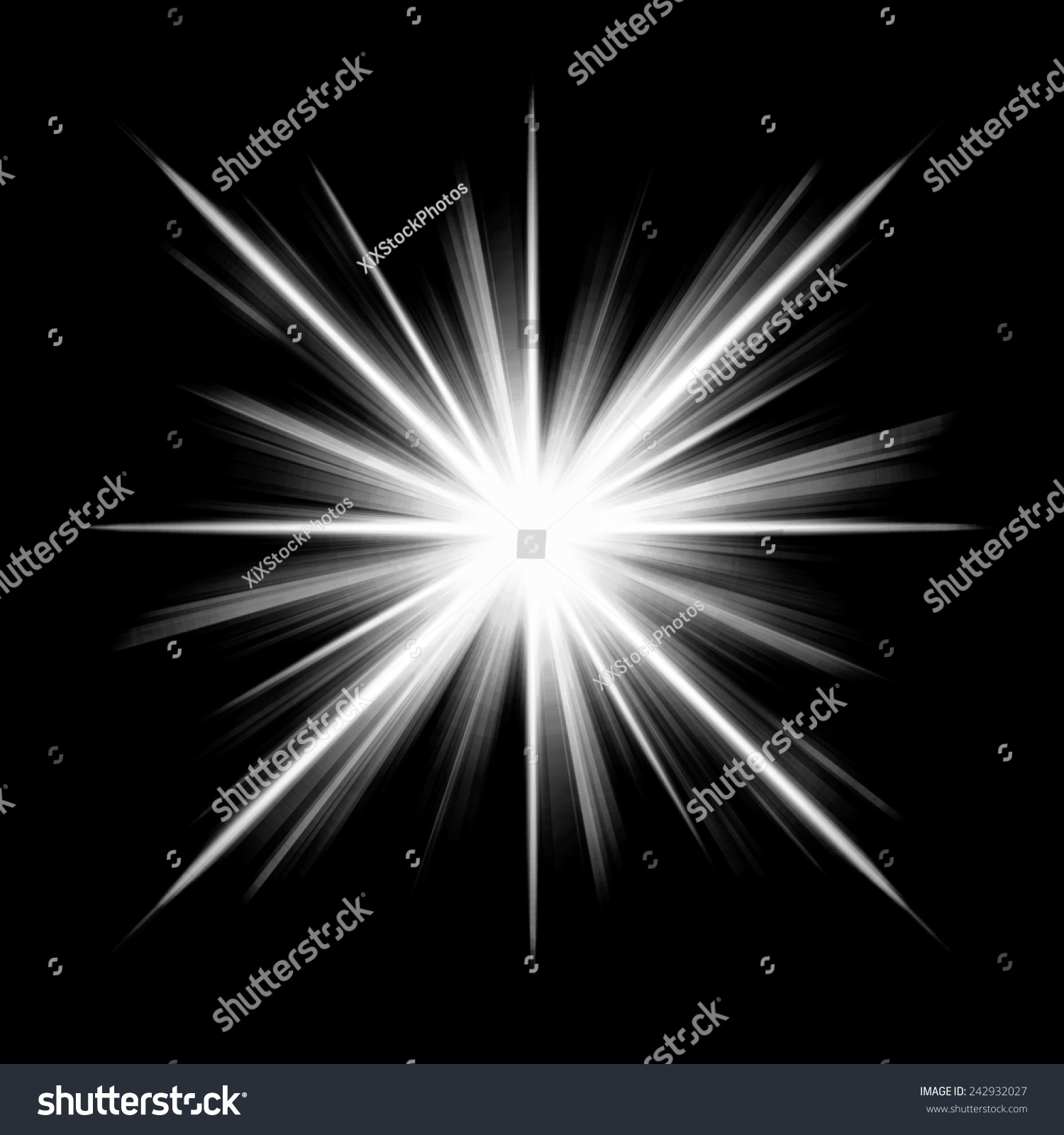 星のphotoshop背景に白黒の発光線をデザイン 白い星を分離する のイラスト素材