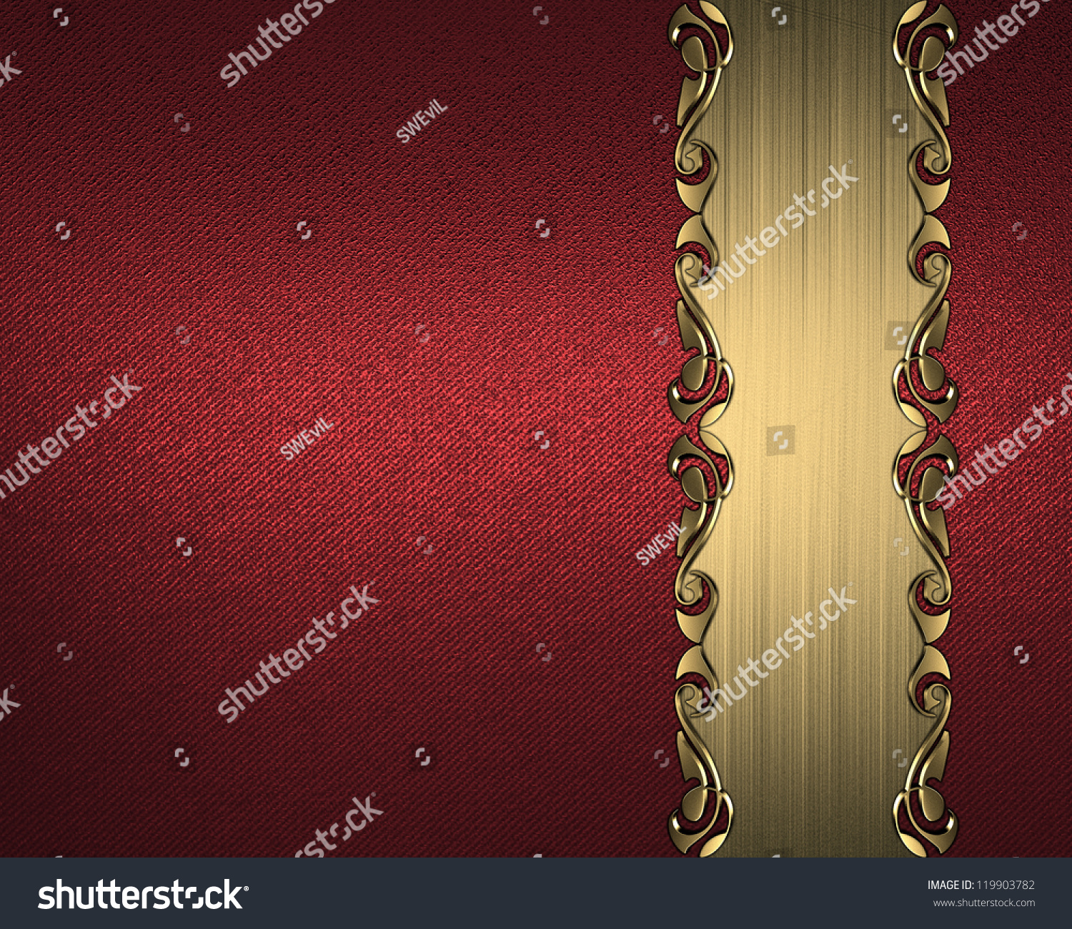 Design Template - Red Background With A Nameplate With A Pattern On The ...