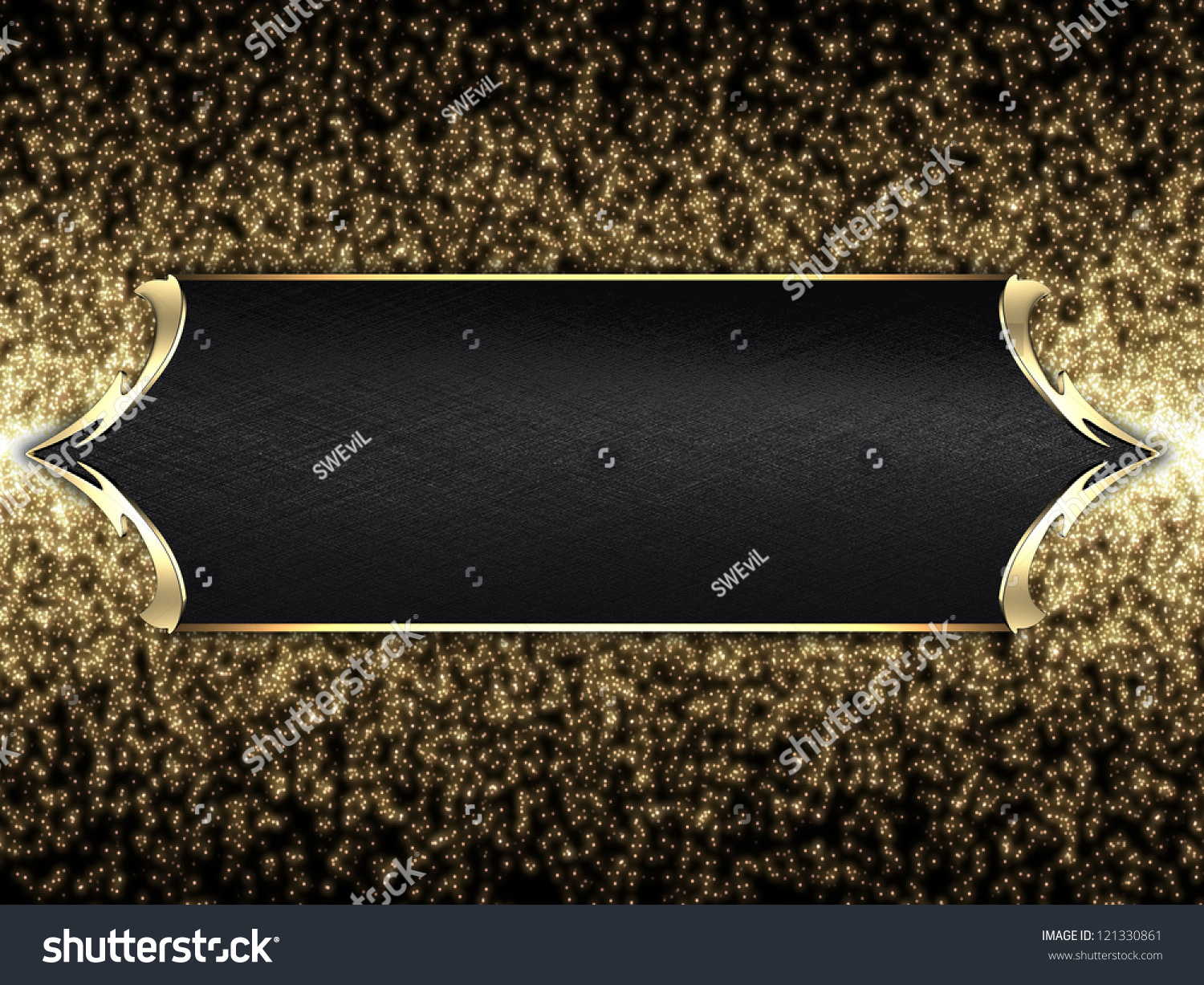 Design Template Sparkler Black Name Plate Stock Illustration