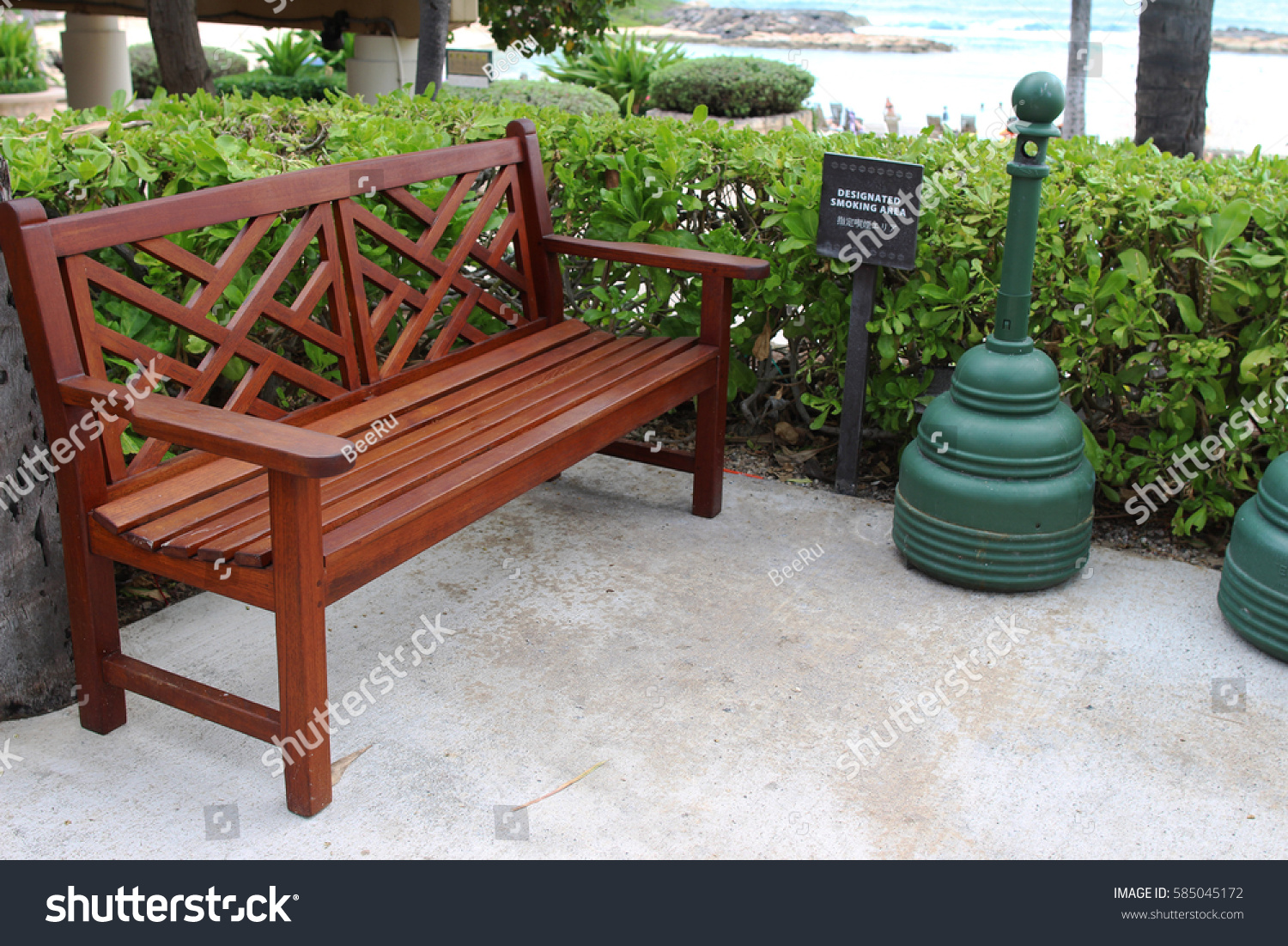 Designated Smoking Area Outdoor Bench Smoking Stock Photo (Edit Now ...