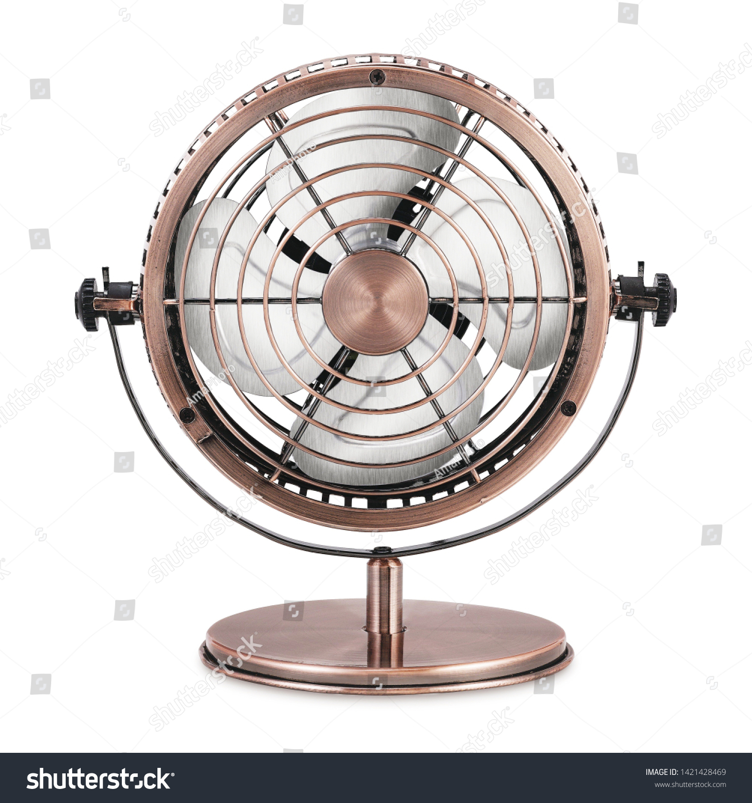 small metal table fan