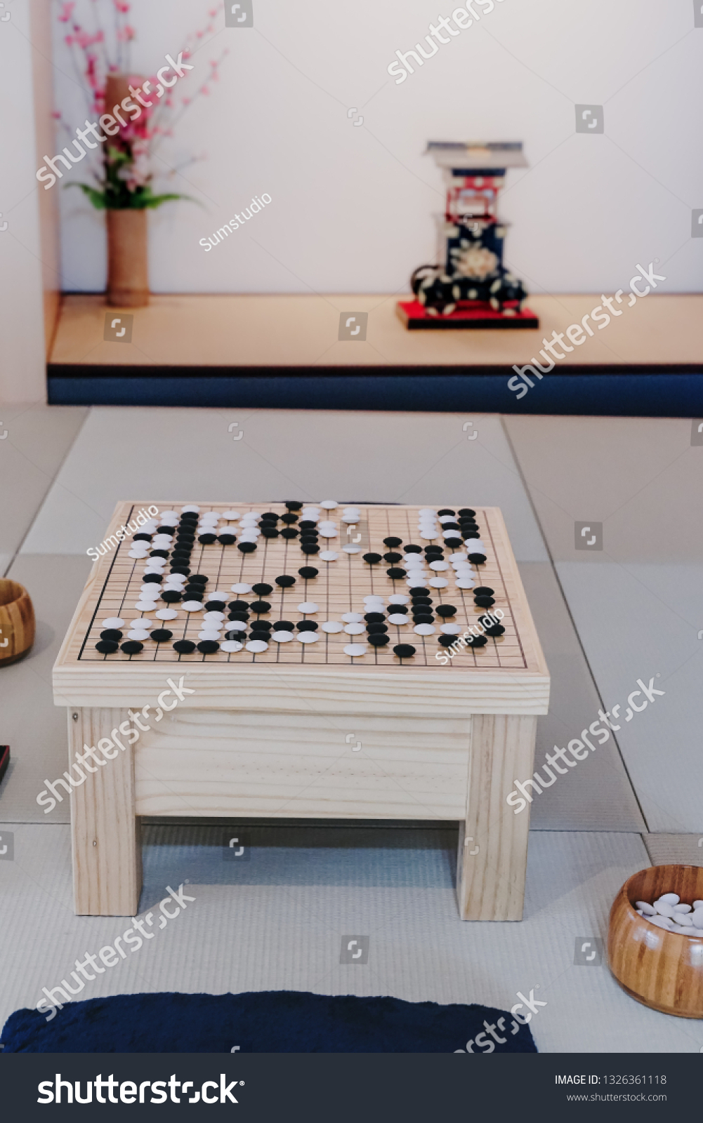 Desk Board Game Weichi Black White Stock Photo Edit Now 1326361118