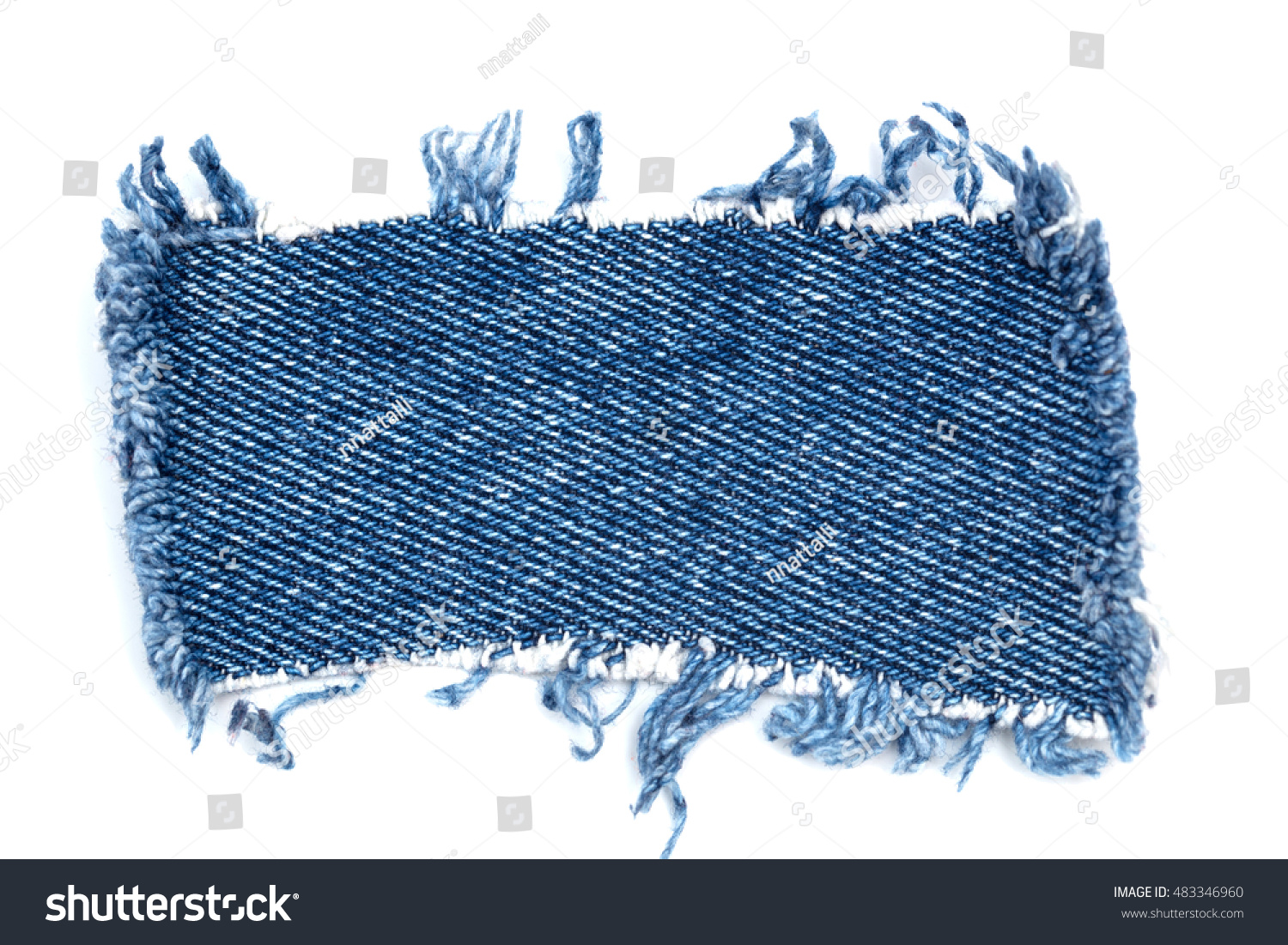 Destroyed Torn Denim Blue Jeans Frayed Stock Photo 483346960 - Shutterstock