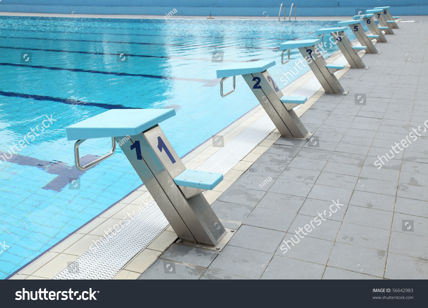 Detail Open Air Olympic Swimming Pool Stock Photo Edit Now