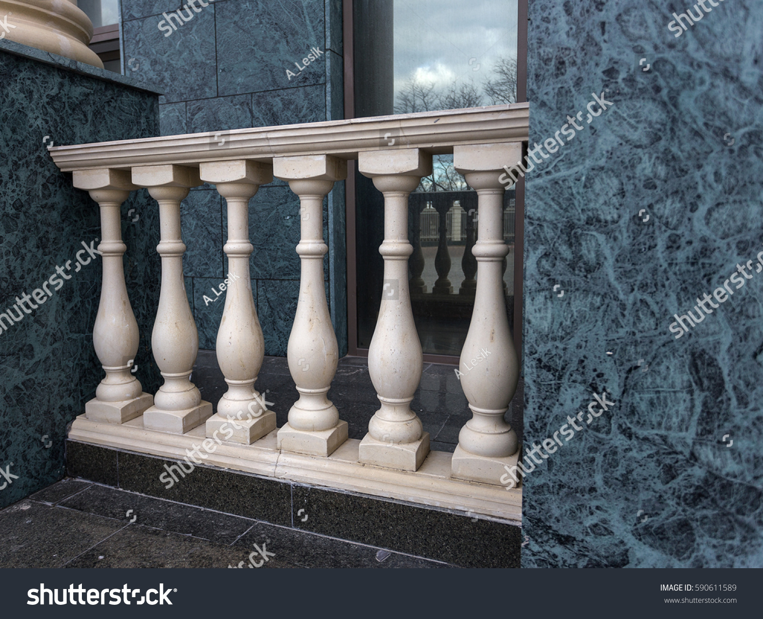 Detail White Marble Stone Railings Expensive Stock Photo Edit Now 590611589