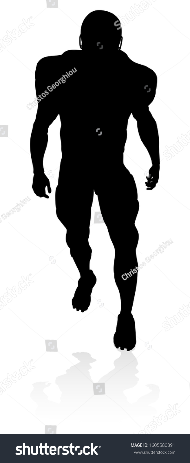 Football player outline Images, Stock Photos & Vectors | Shutterstock