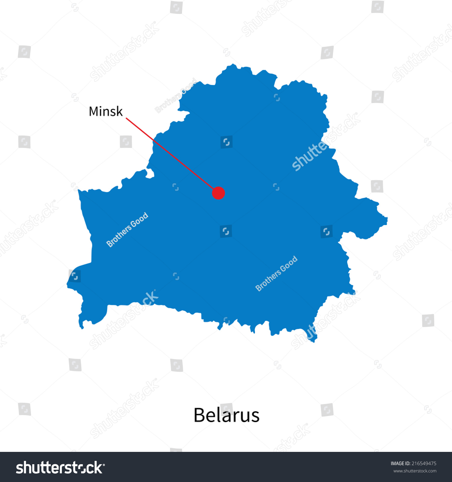 Belarus Map With Cities Detailed Vector Map Belarus Capital City Stock Vector (Royalty Free)  213829273 | Shutterstock