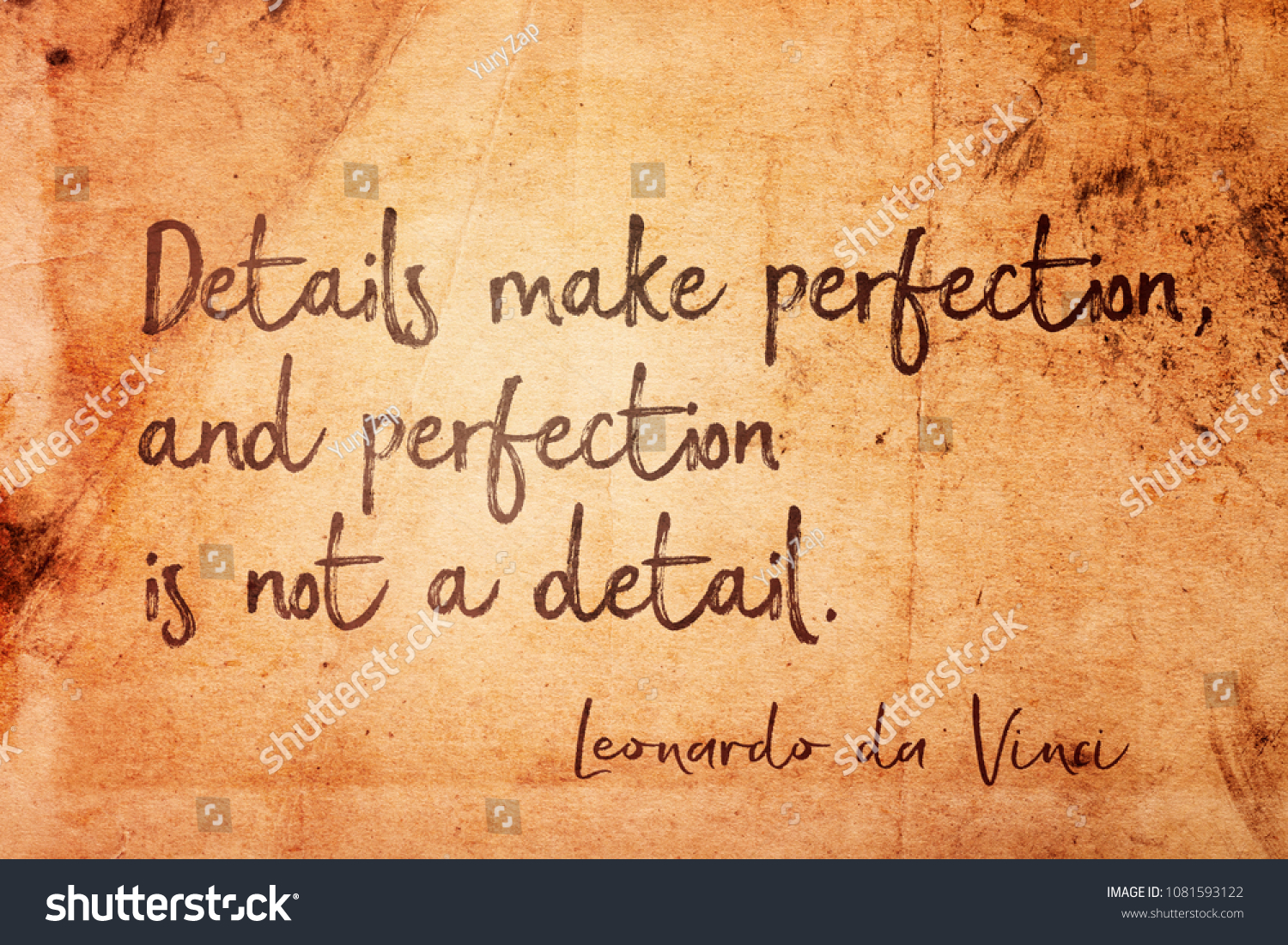 Details Make Perfection Perfection Not Detail Stock Illustration