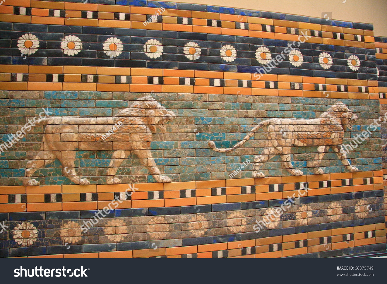 Details Babylonian City Wall Pergamon Museum Stock Photo 66875749 ...