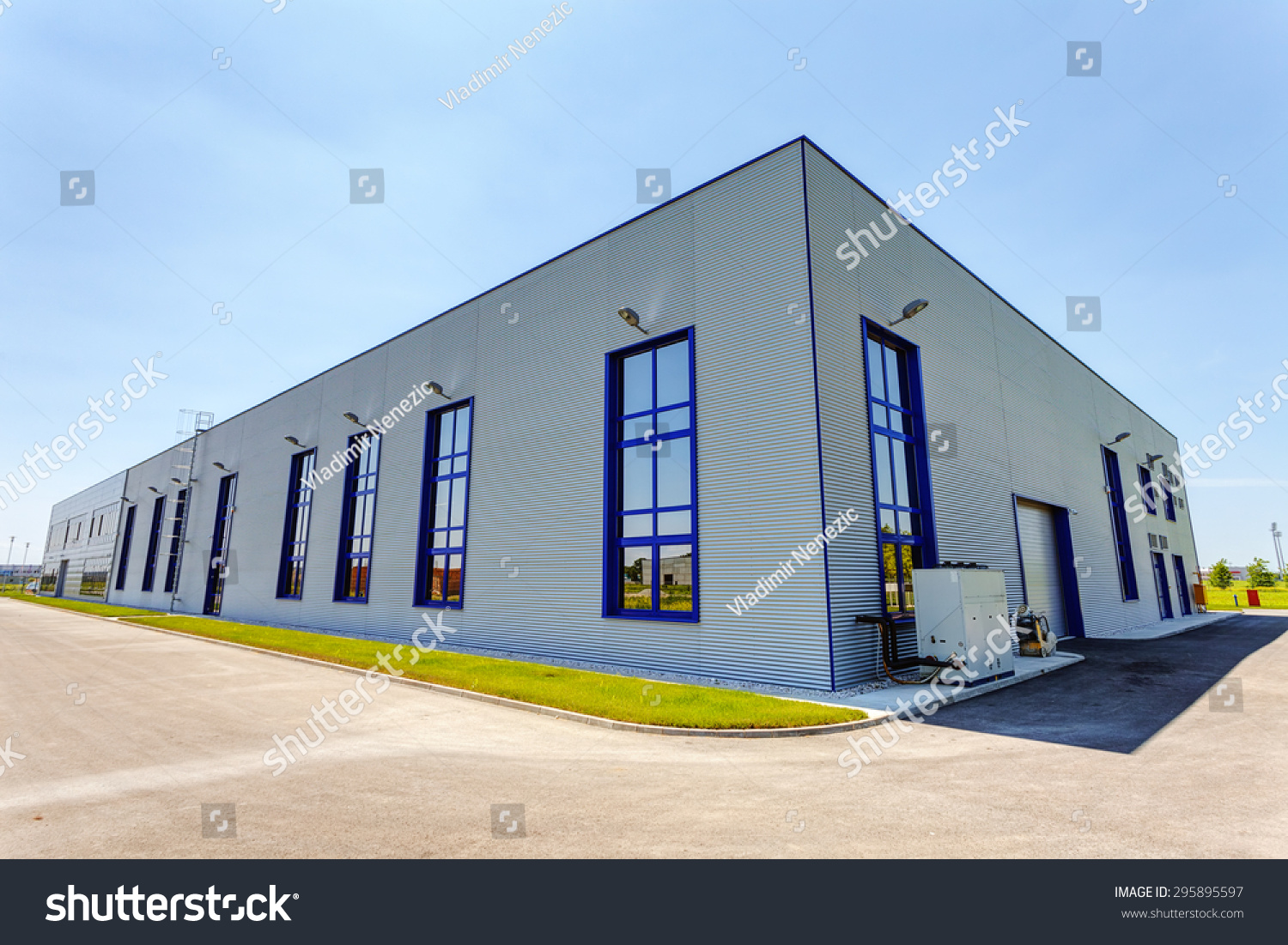 Details Gray Facade Made Aluminum Panels Stock Photo (Edit Now) 295895597