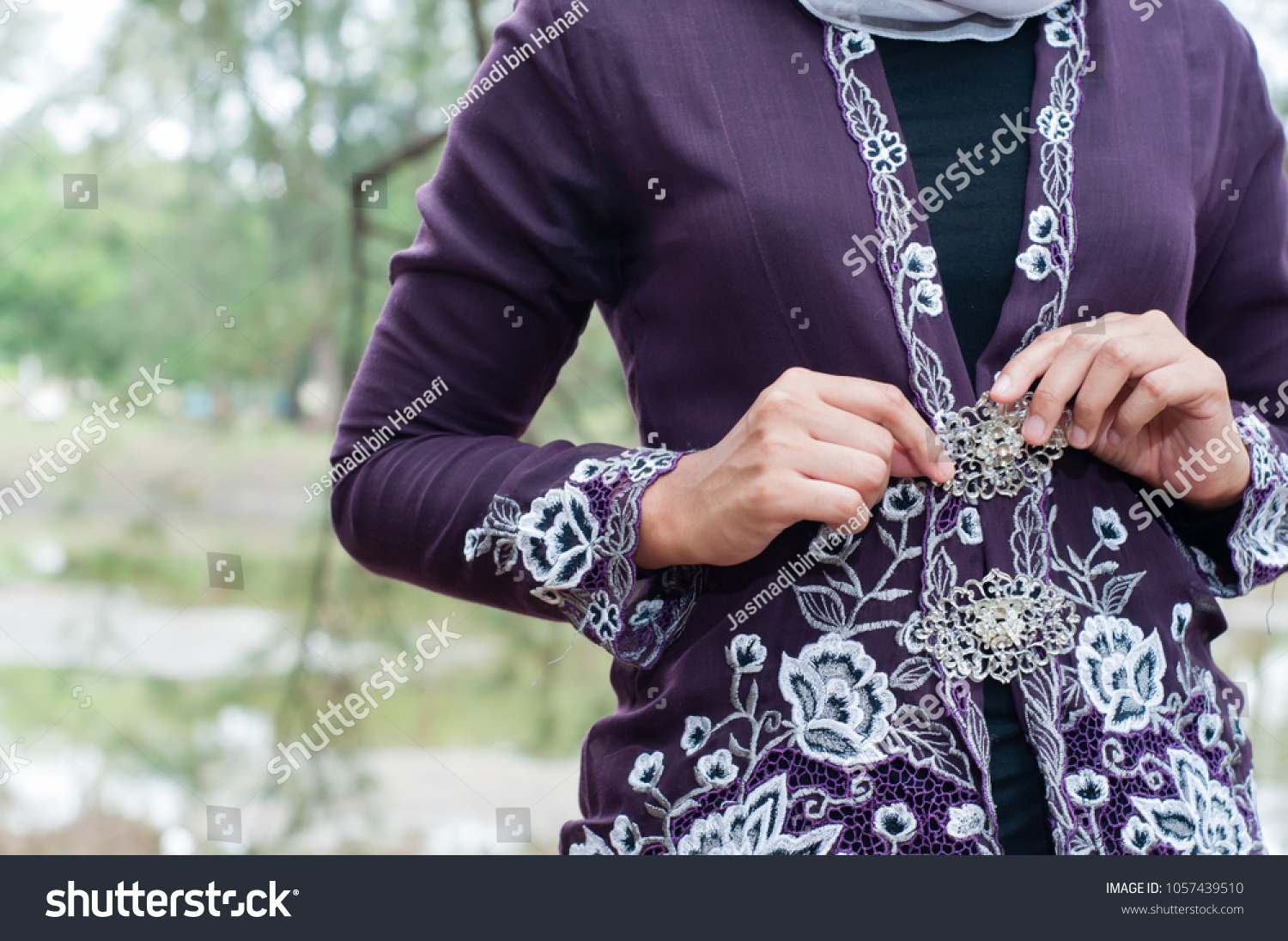 Details Malay Womens Kebaya Shirt Traditional Stock Photo Edit Now 1057439510