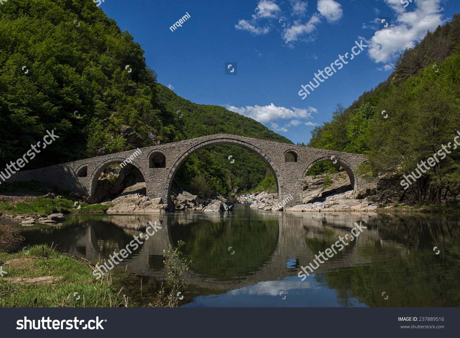 Devils Bridge, Famous Bridge In Bulgaria Near Ardino Town. Stock Photo ...