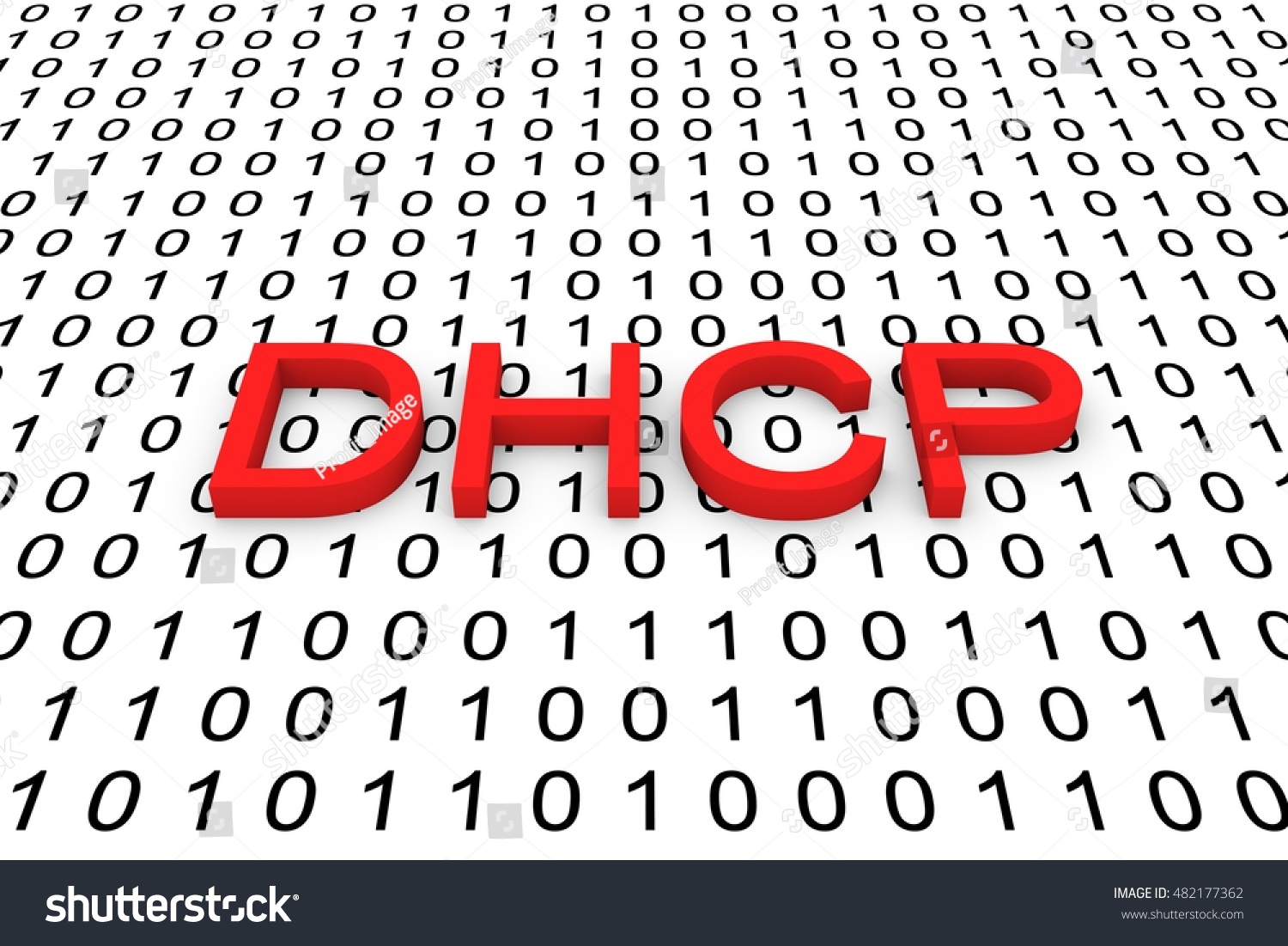 Dhcp Binary Code 3d Illustration Stock Illustration 482177362 ...