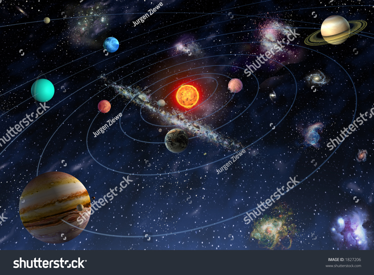 Diagram Planets Solar System Stock Illustration 1827206