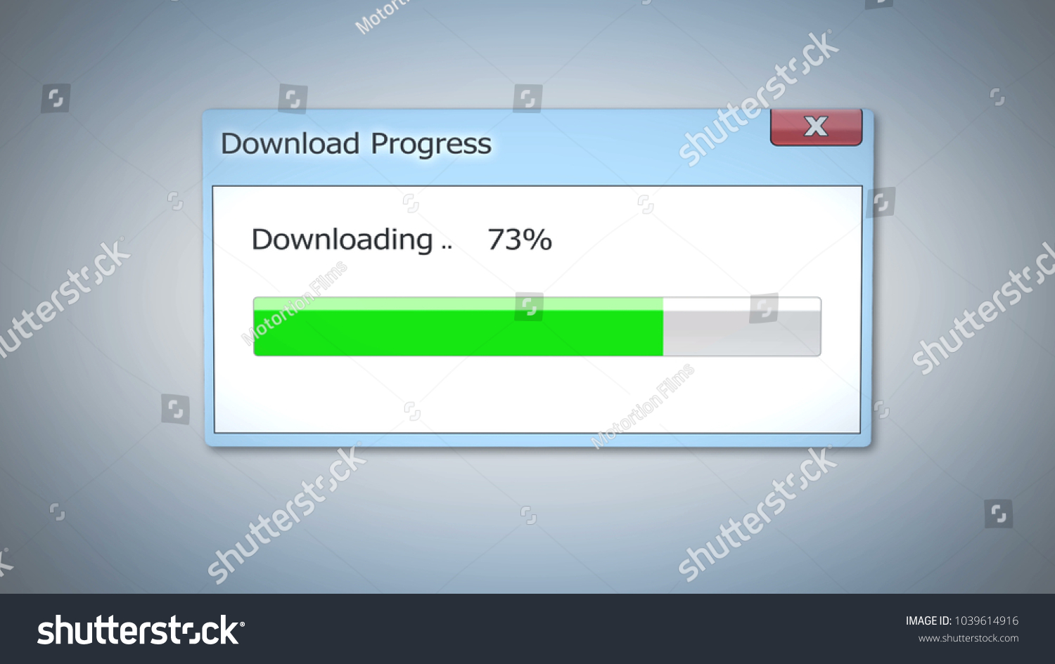 Dialog Window Download Progress Status Bar Stock Illustration 1039614916