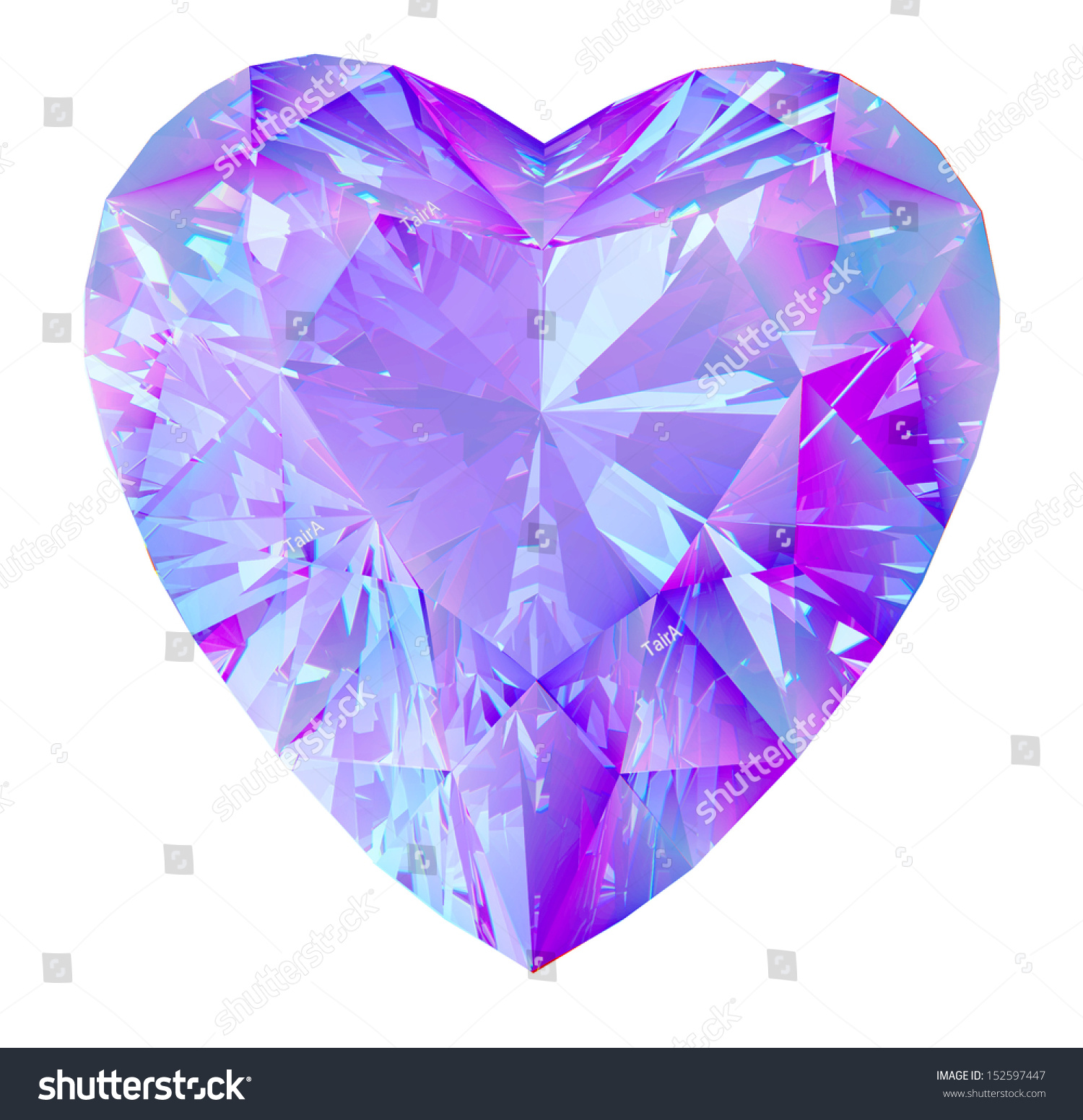 purple diamond heart