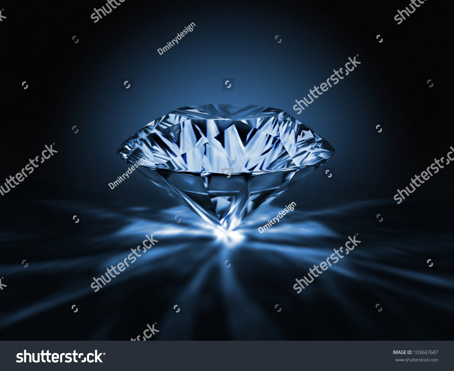 Diamond Over White Specks Light Stock Illustration 103667687