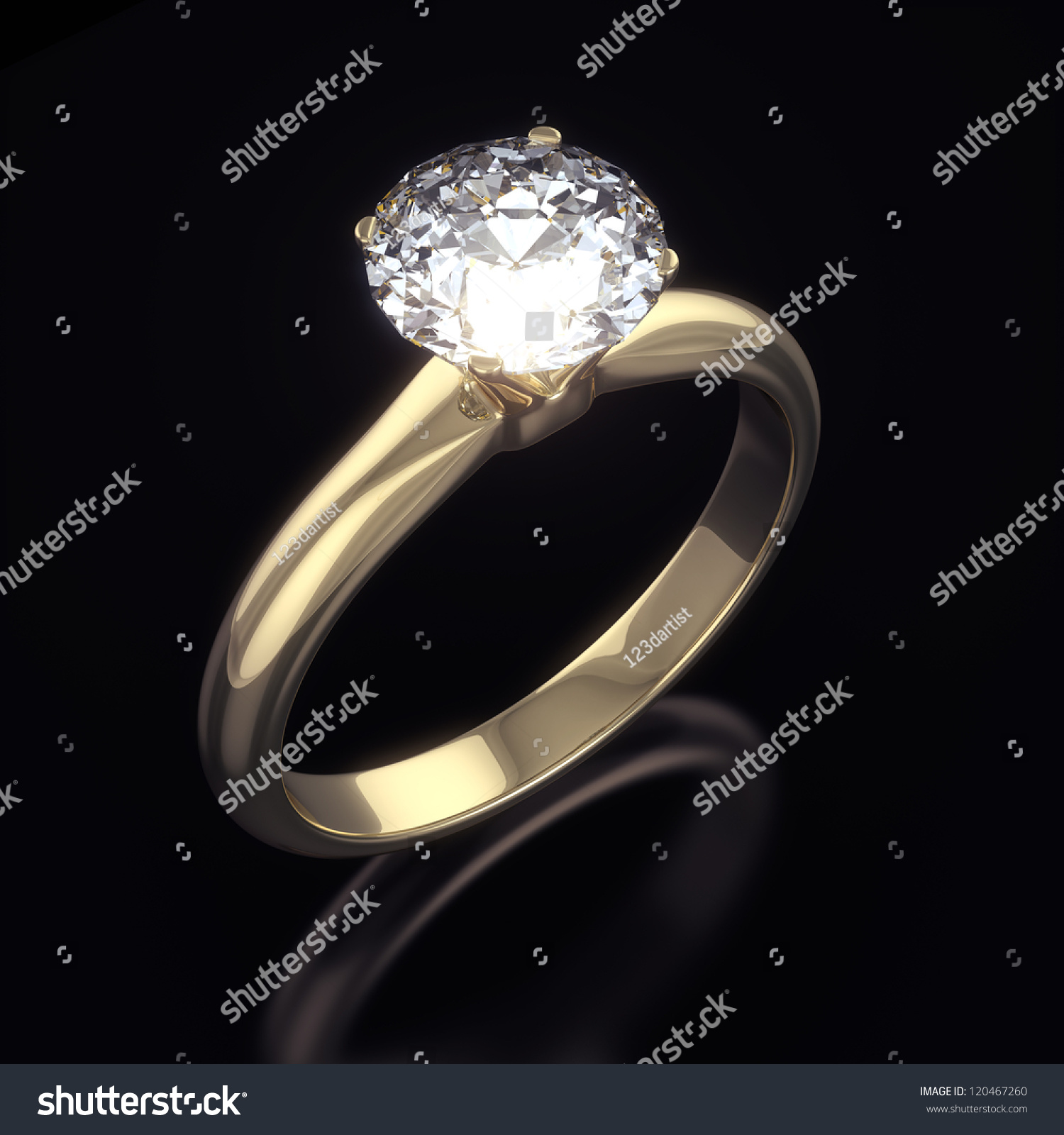 Diamond Ring Isolated Clipping Path Stock Illustration 120467260