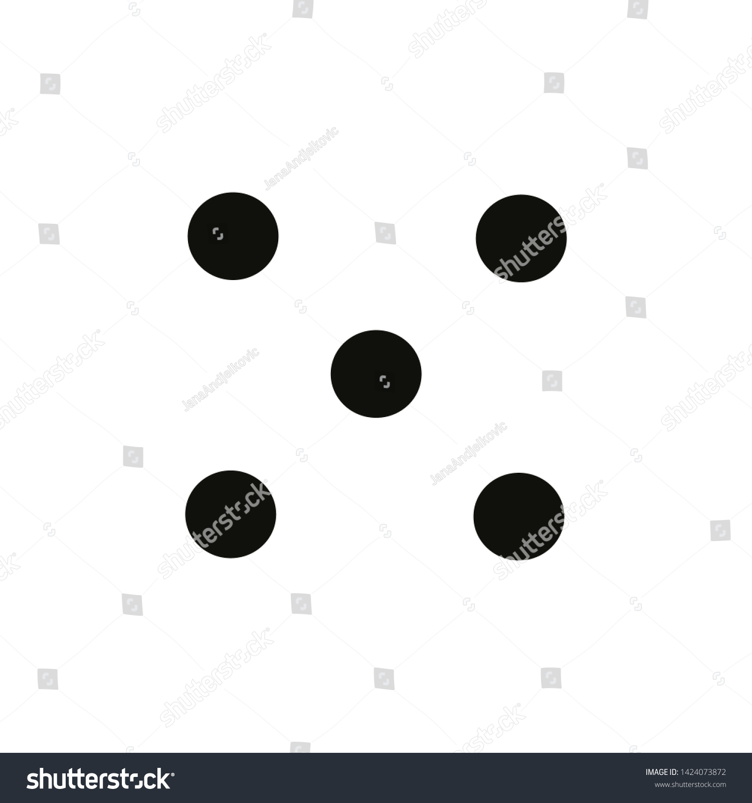 Dice Map Number Five Dice Game Stock Photo 1424073872 | Shutterstock