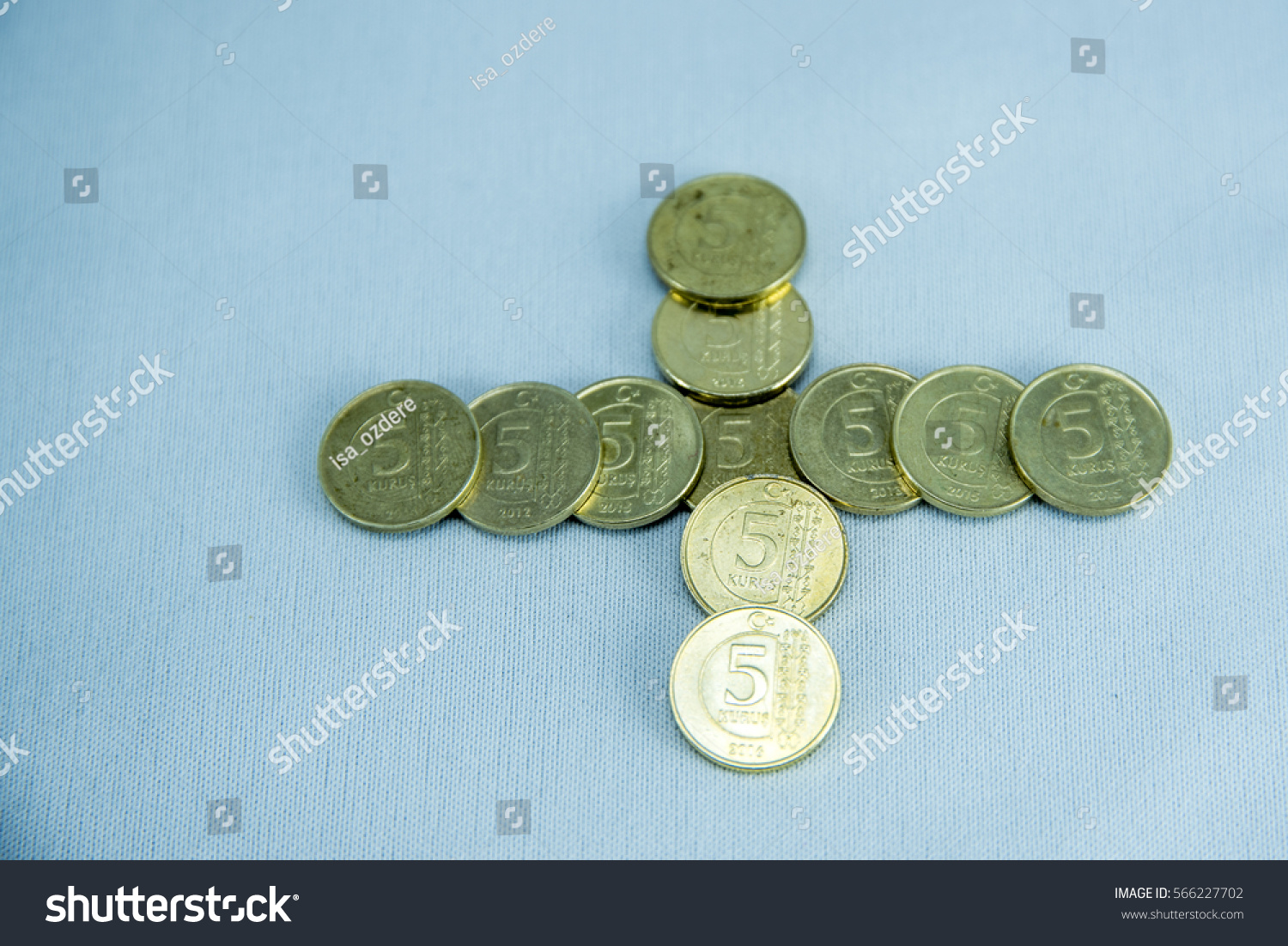 Different Turkish Coins Banknotes Different Sizes Stock Photo Edit Now