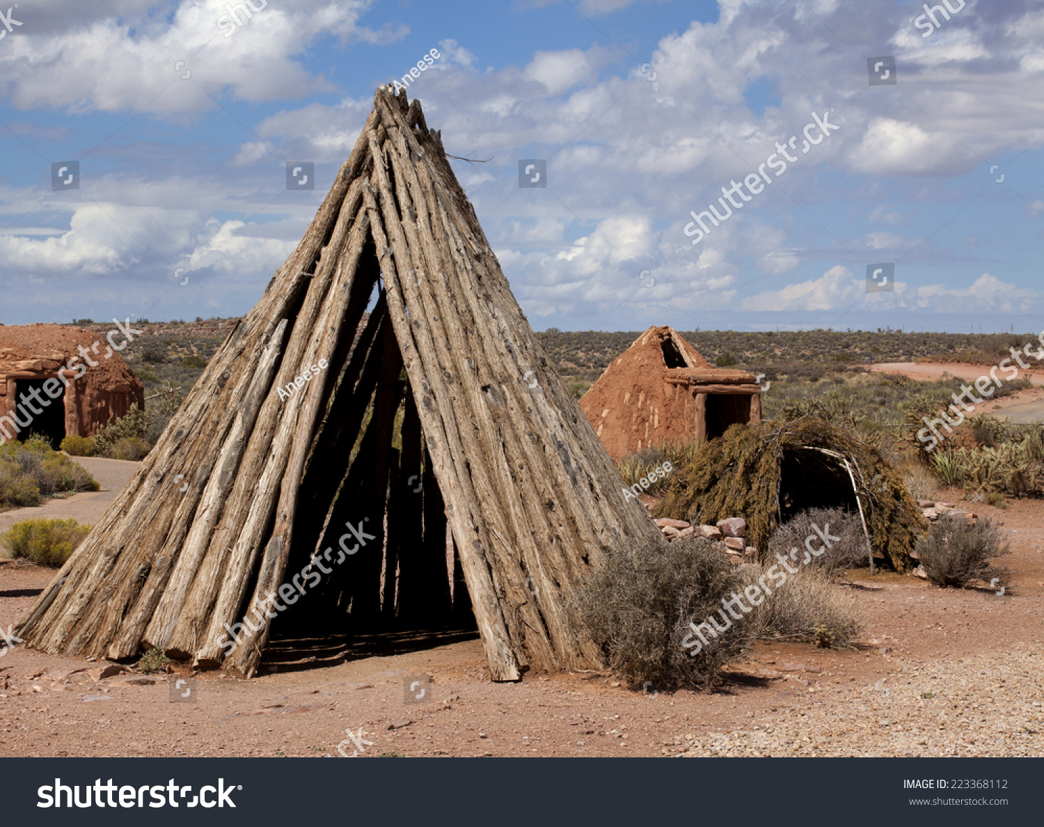 Different Types Sweat Lodges Builted By Stock Photo 223368112 ...