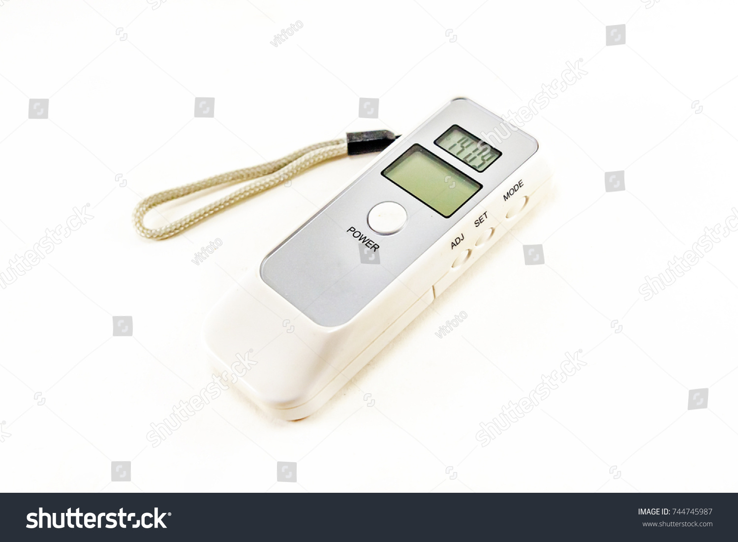 Digital Alcohol Breath Tester Isolated On White Background Digital Alcohol Breath Tester Isolated On White Background