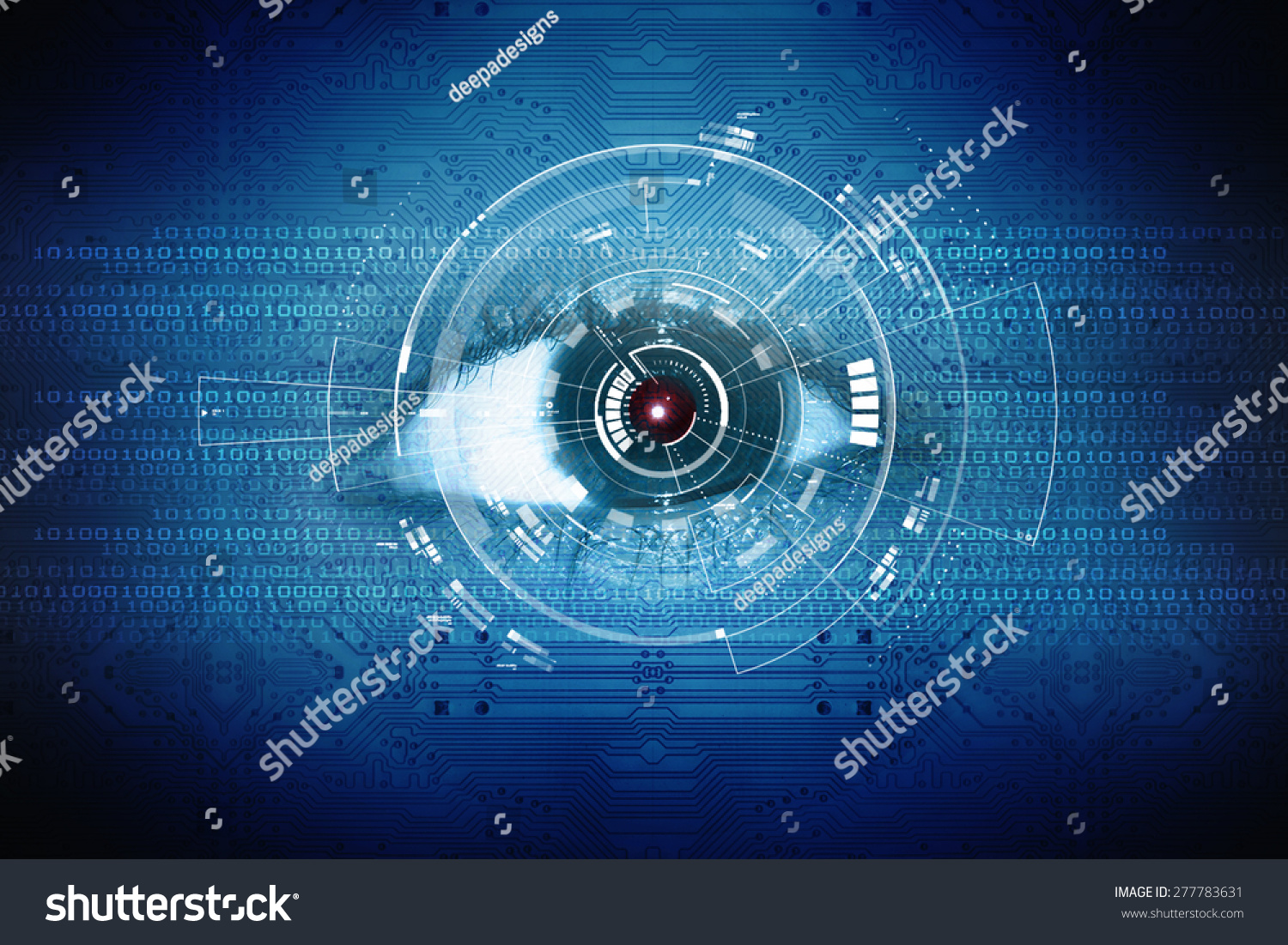 Digital Eye Security Scanning Concept ภาพประกอบสต็อก 277783631