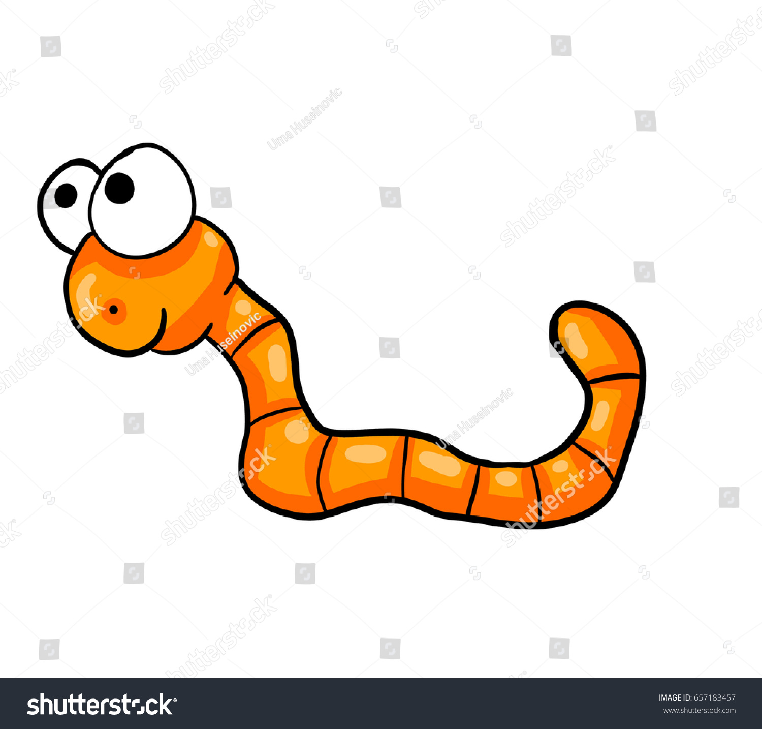 Digital Illustration Happy Worm Stock Illustration 657183457 - Shutterstock