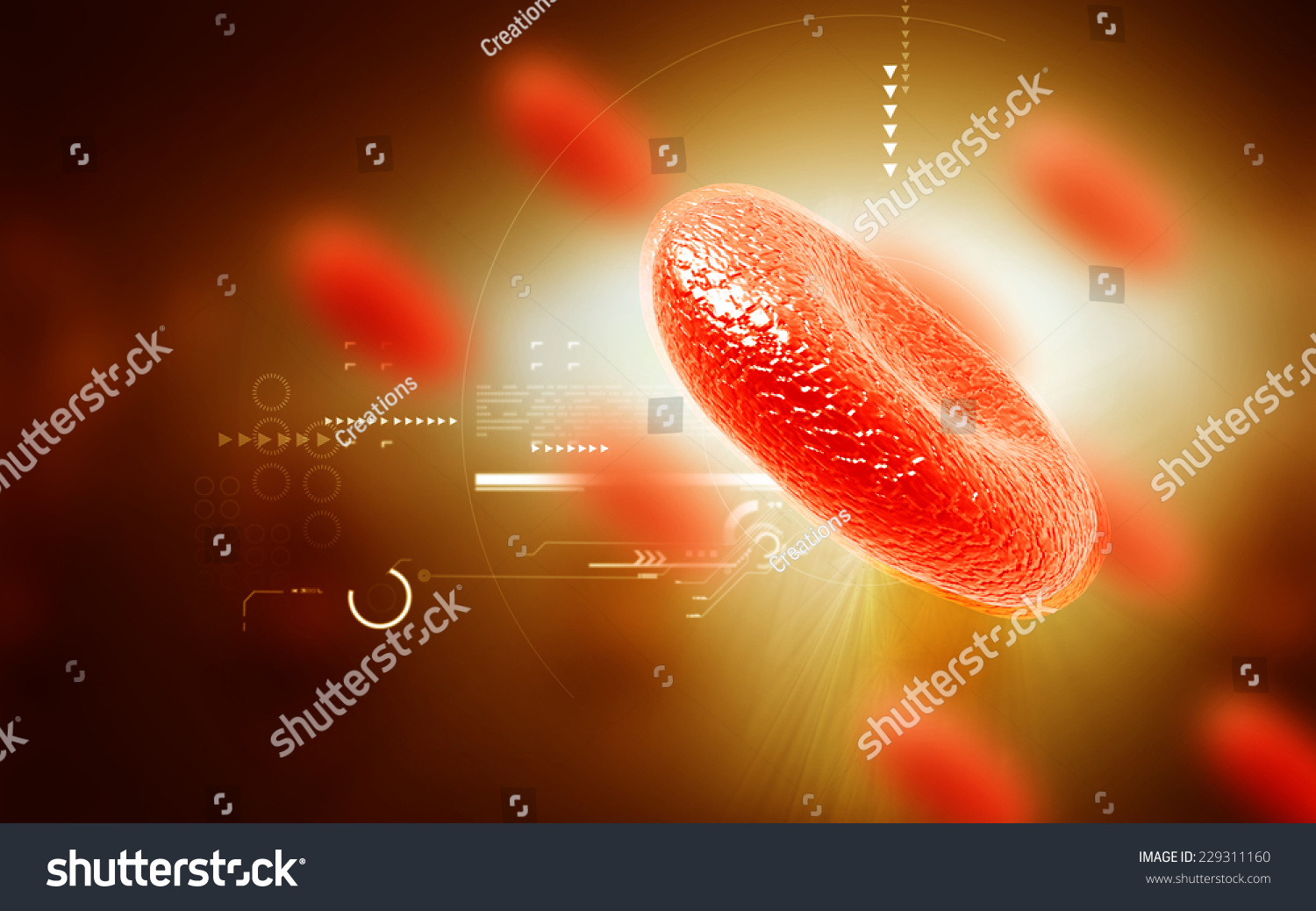 digital-illustration-blood-cell-colour-background-stock-illustration