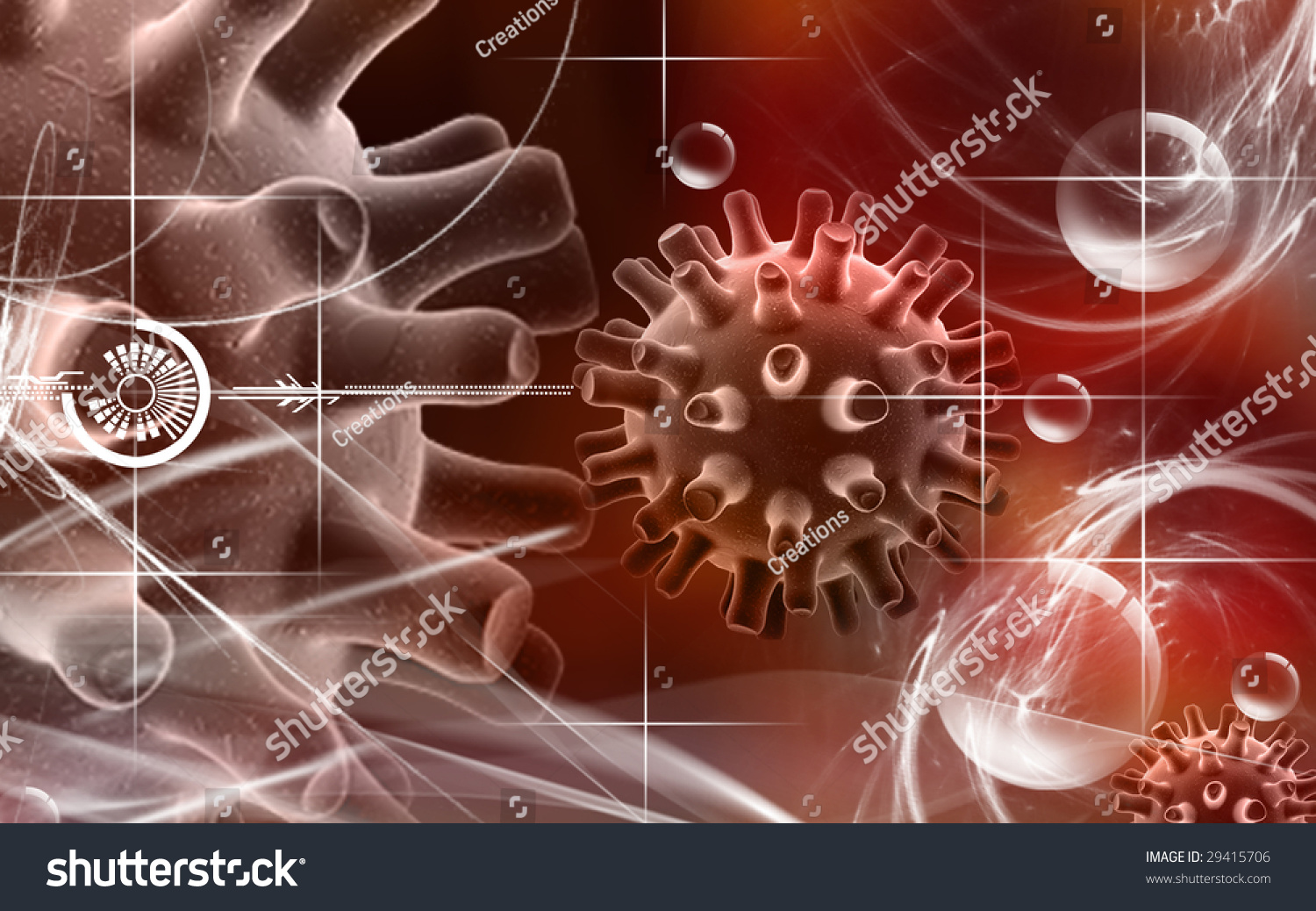 Digital Illustration Herpes Simplex Virus Stock Illustration 29415706