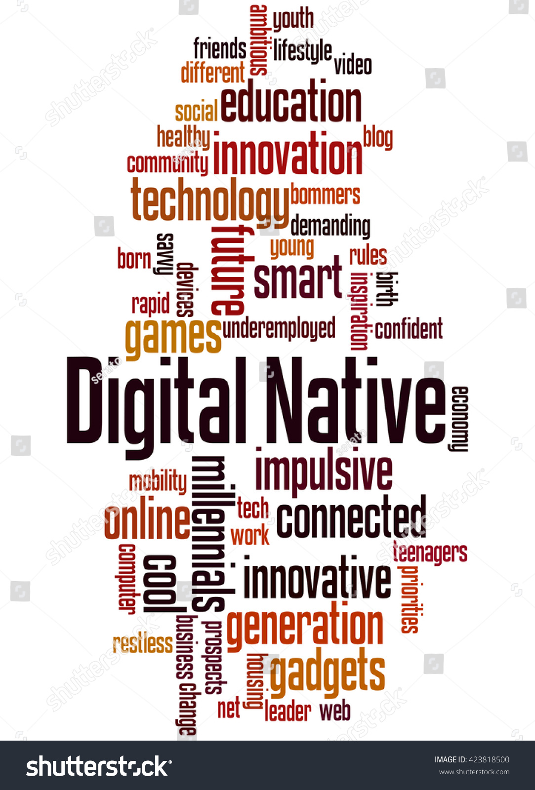 digital-native-word-cloud-concept-on-stock-illustration-423818500