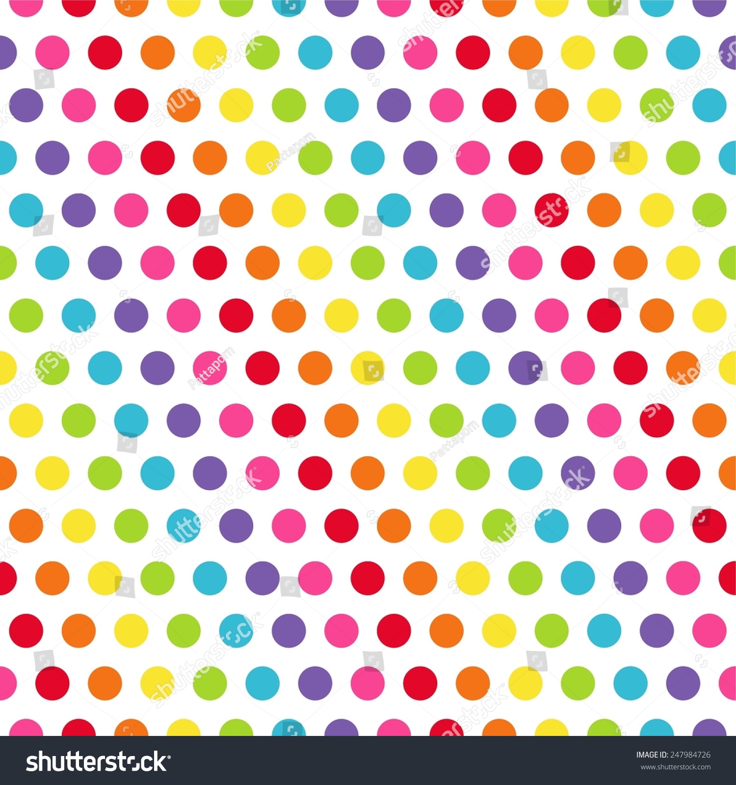 Digital Paper For Scrapbook Rainbow Bright Colors Polka Dots Pattern ...