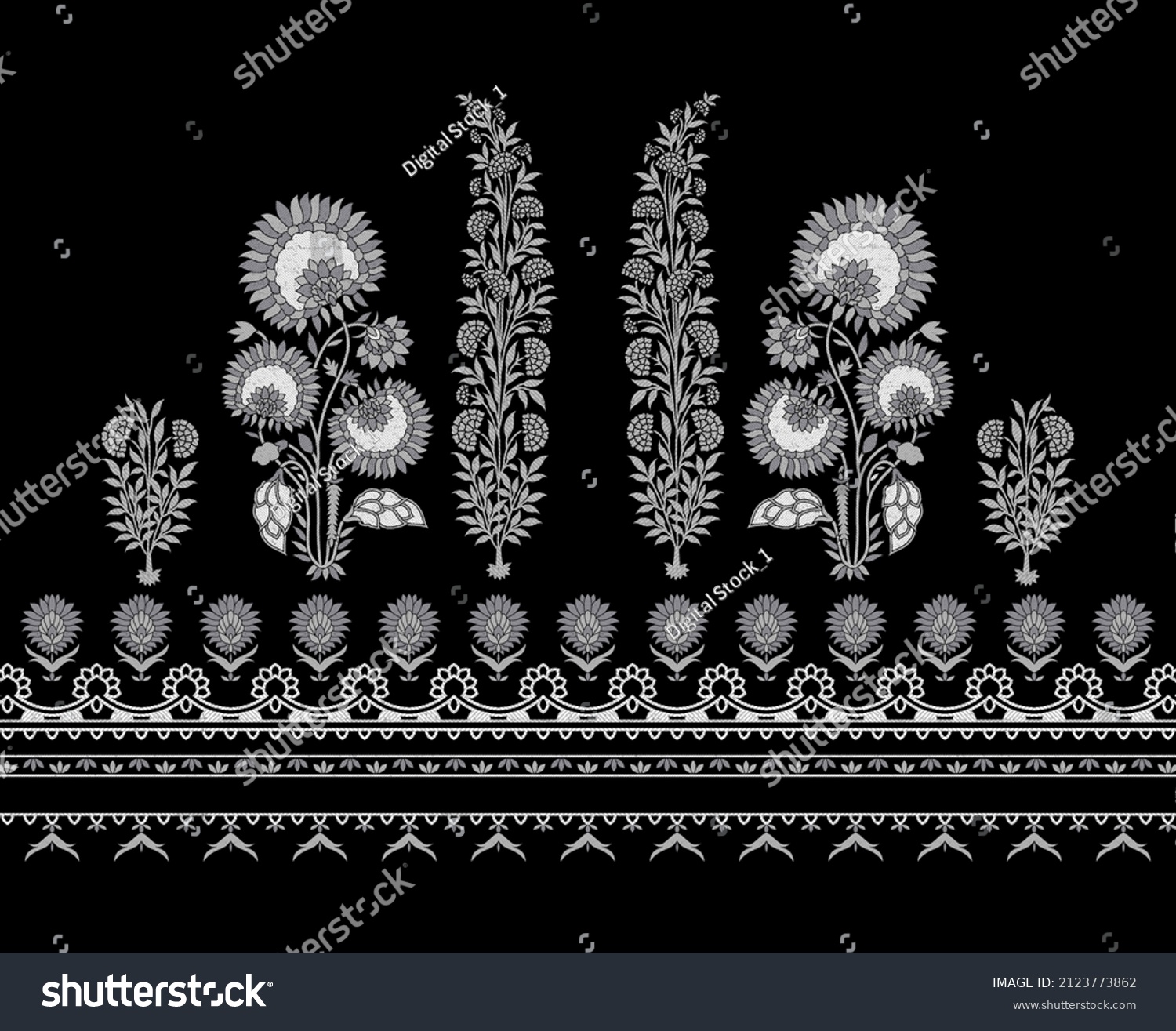 Digital Textile Motifsluxury Baroque Pattern Rococo Stock Illustration Digital Textile Motifsluxury Baroque Pattern Rococo Stock Illustration