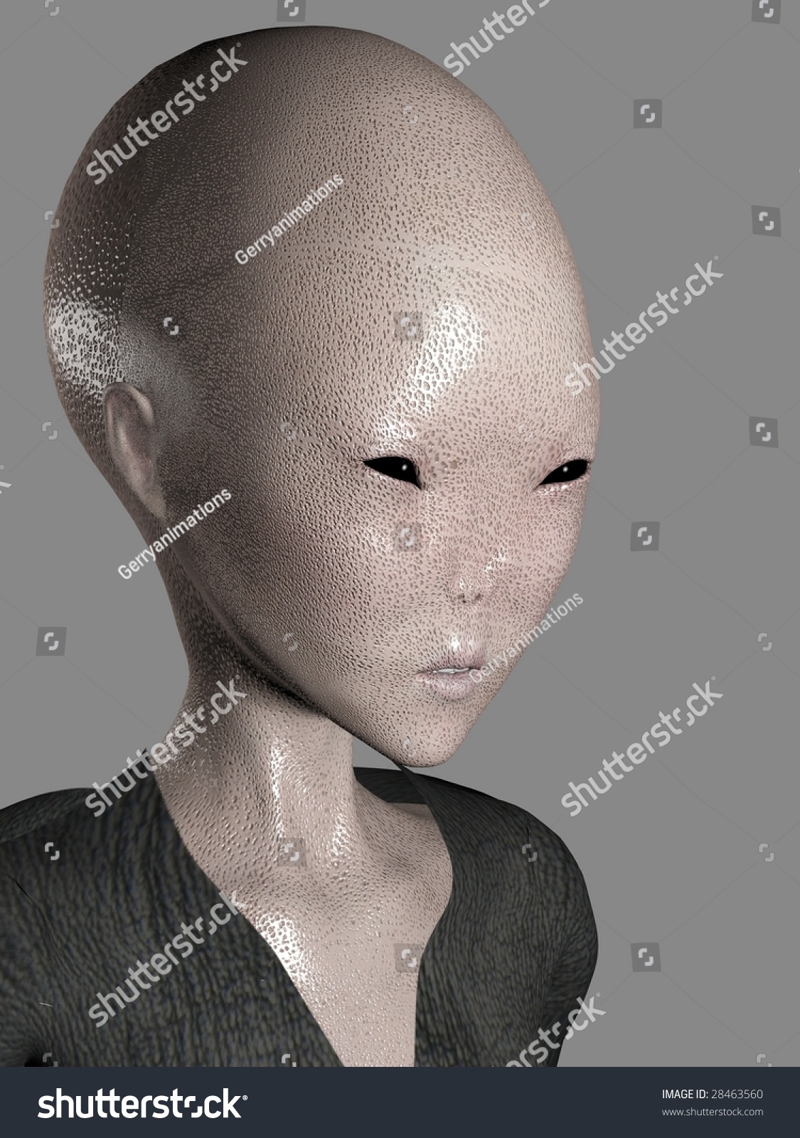 Alien Girl Face 