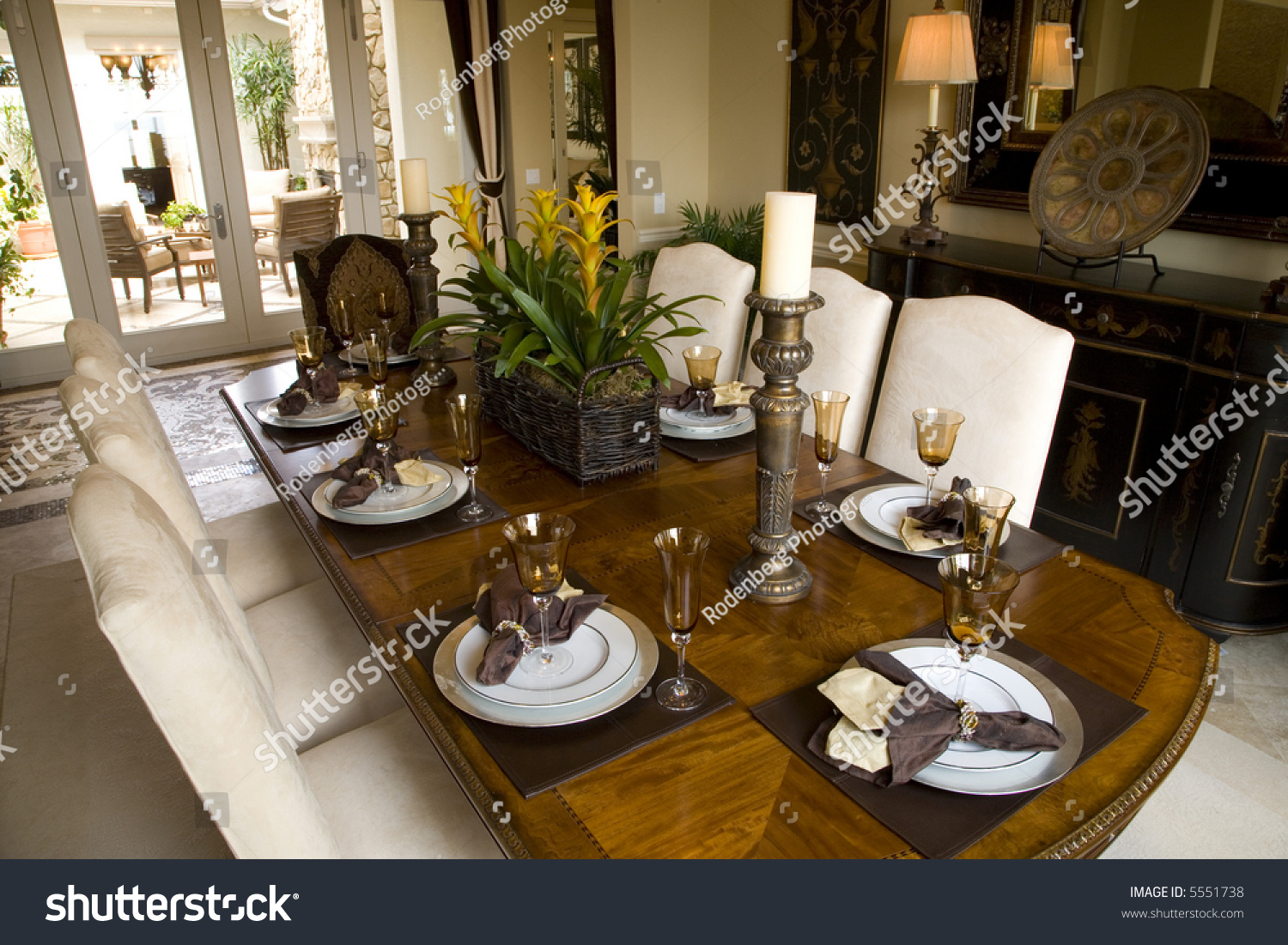 Dining Table Decor Detail Stock Photo 5551738 : Shutterstock