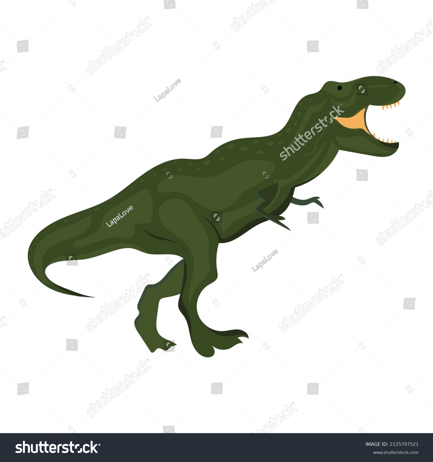 Dinosaurs Tyrannosaurus Rex Isolated On White Stock Illustration ...