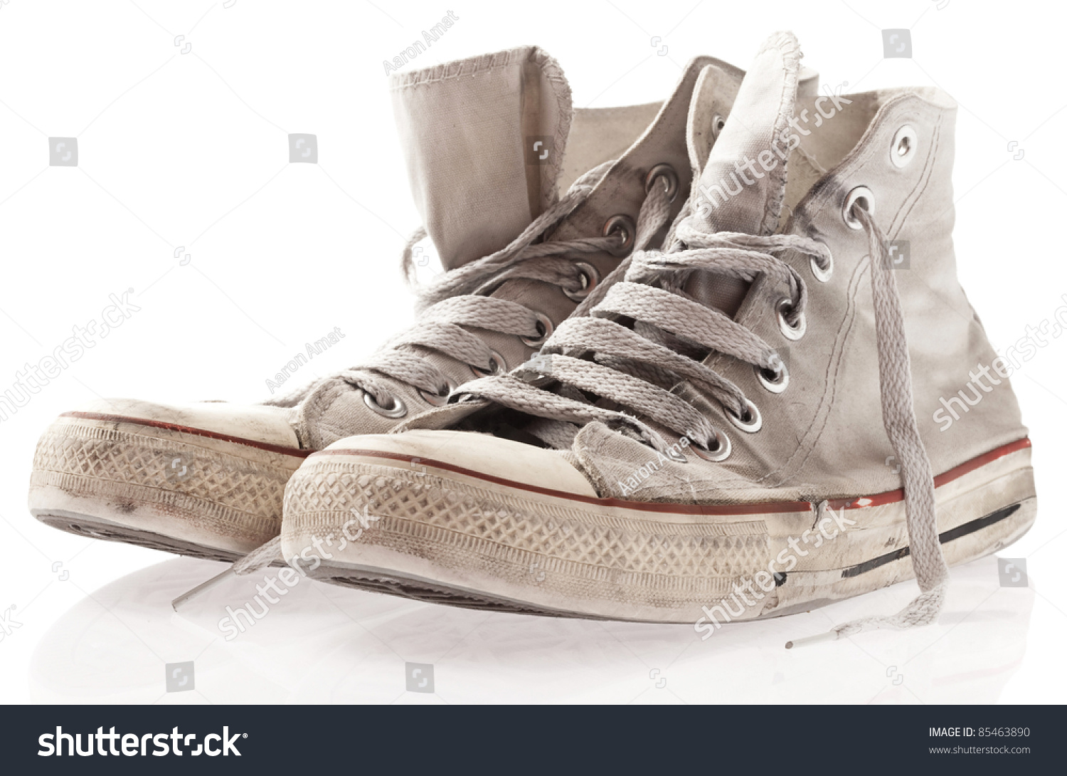 Dirty Sneakers Isolated On A White Background Stock Photo 85463890 ...