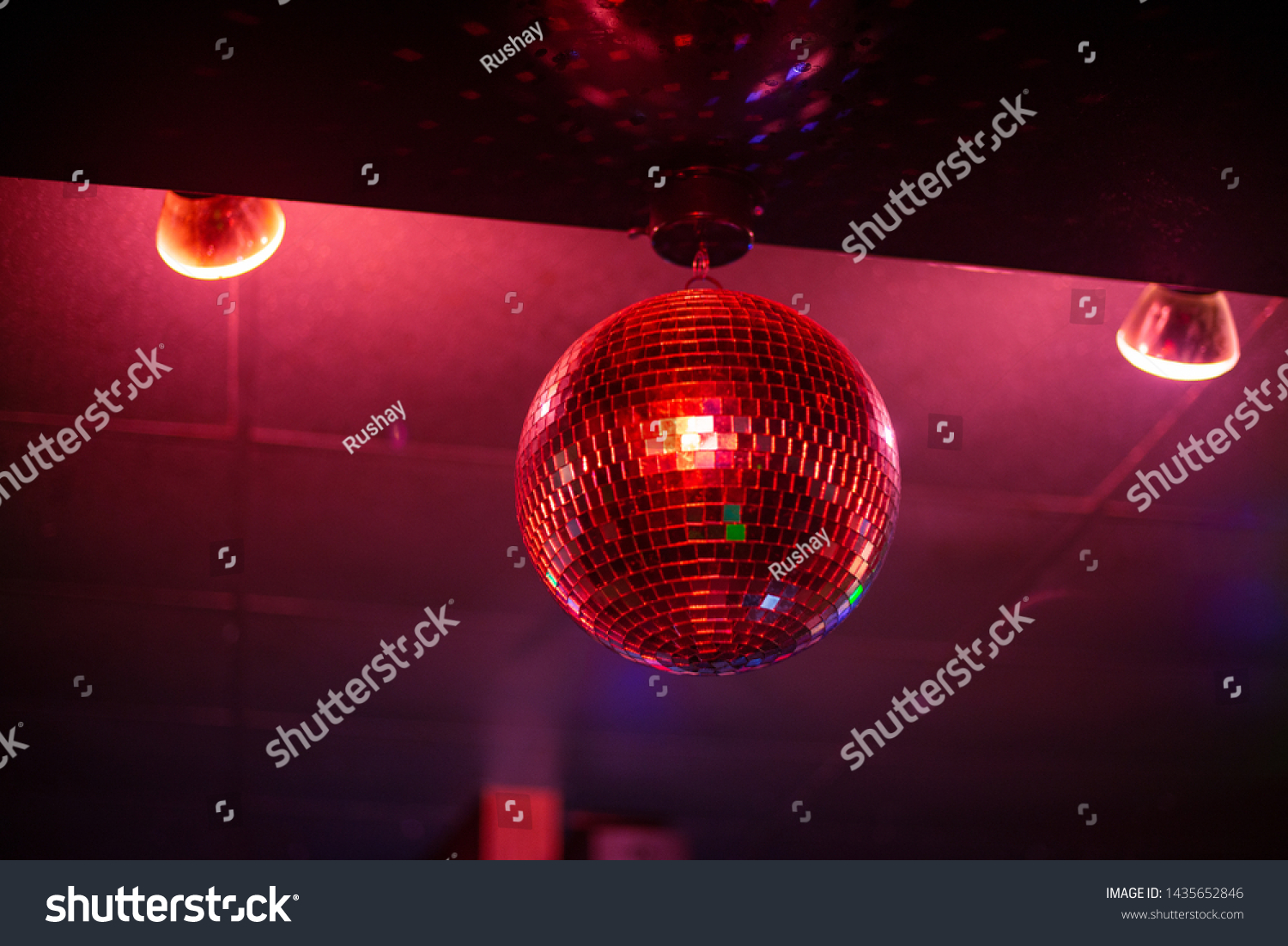 Disco Ball Club Lighting Room Stock Photo Edit Now 1435652846
