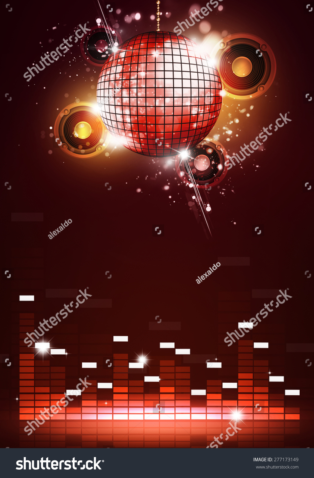 Disco Party Music Background Flyers Nightclub Stock Illustration 277173149