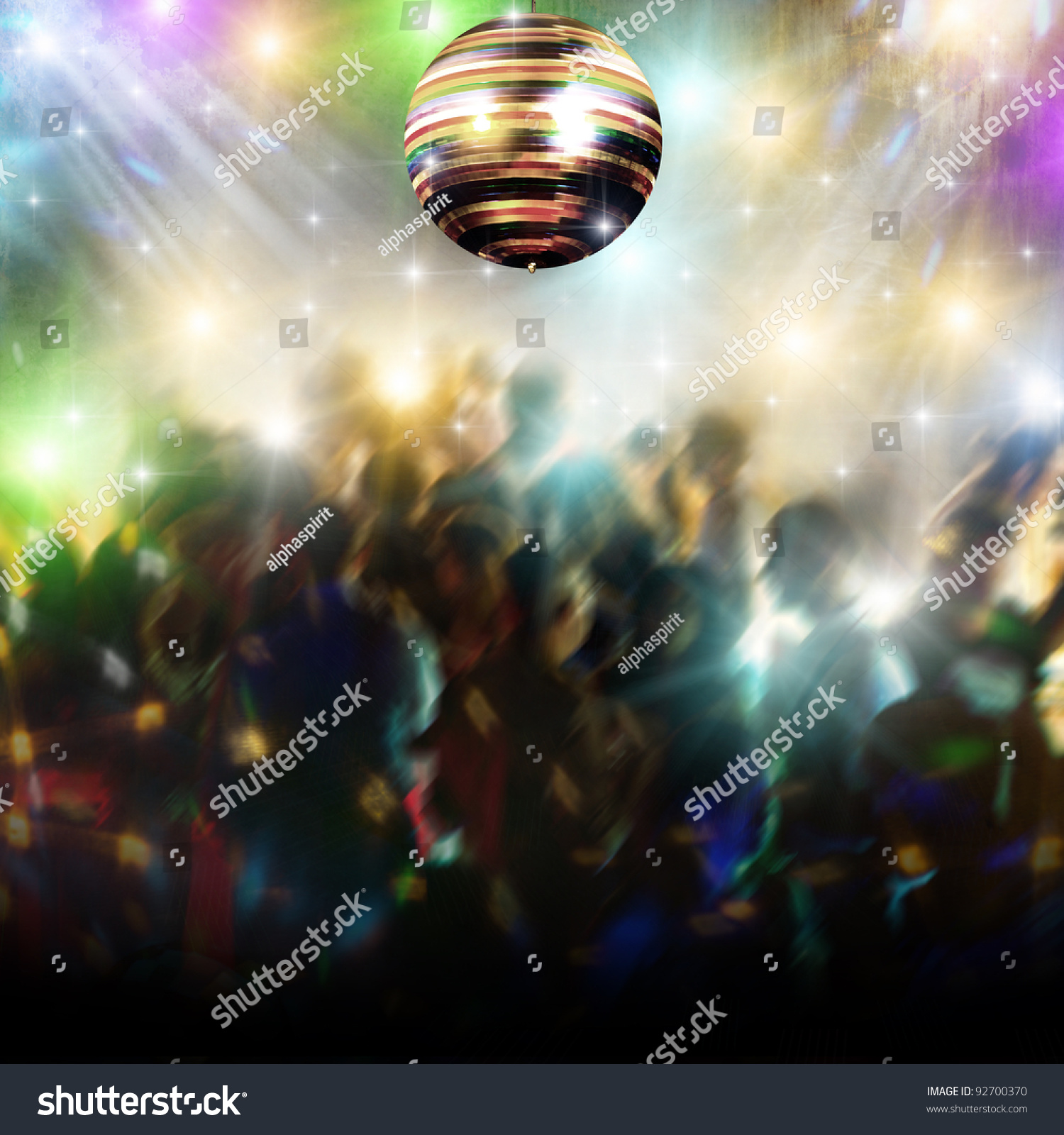 Discotheque Disco Ball People Stock Photo 92700370 - Shutterstock