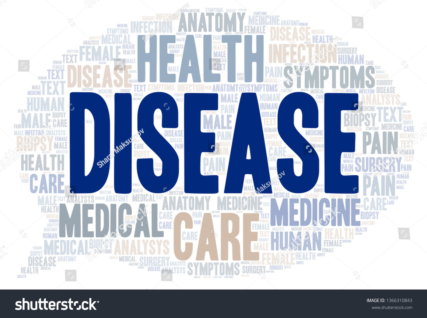 Disease Word Cloud Stock Illustration 1366310843 | Shutterstock