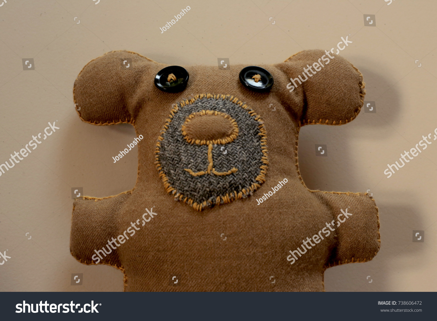 teddy bear with button eyes