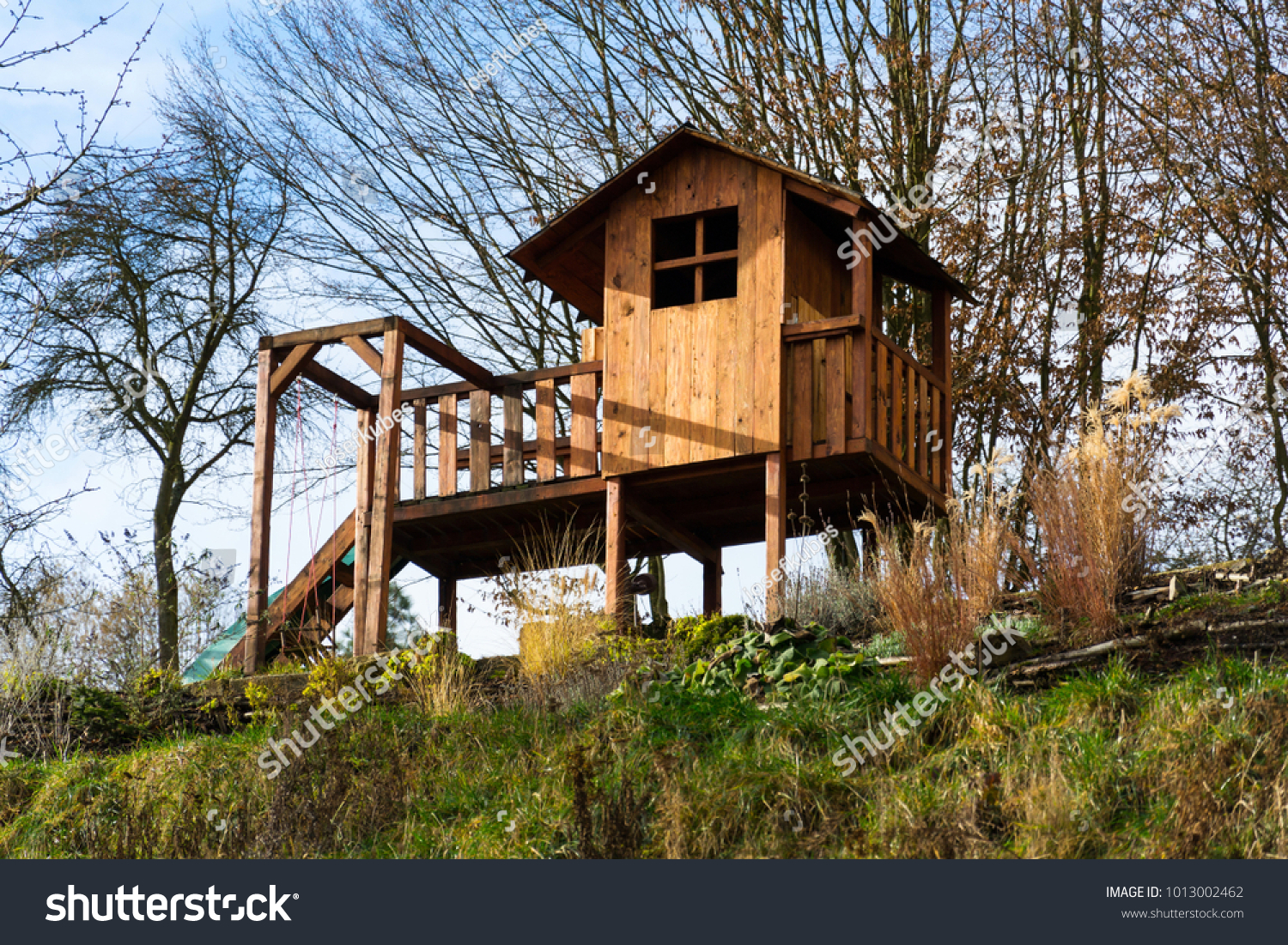 wooden playhouse children