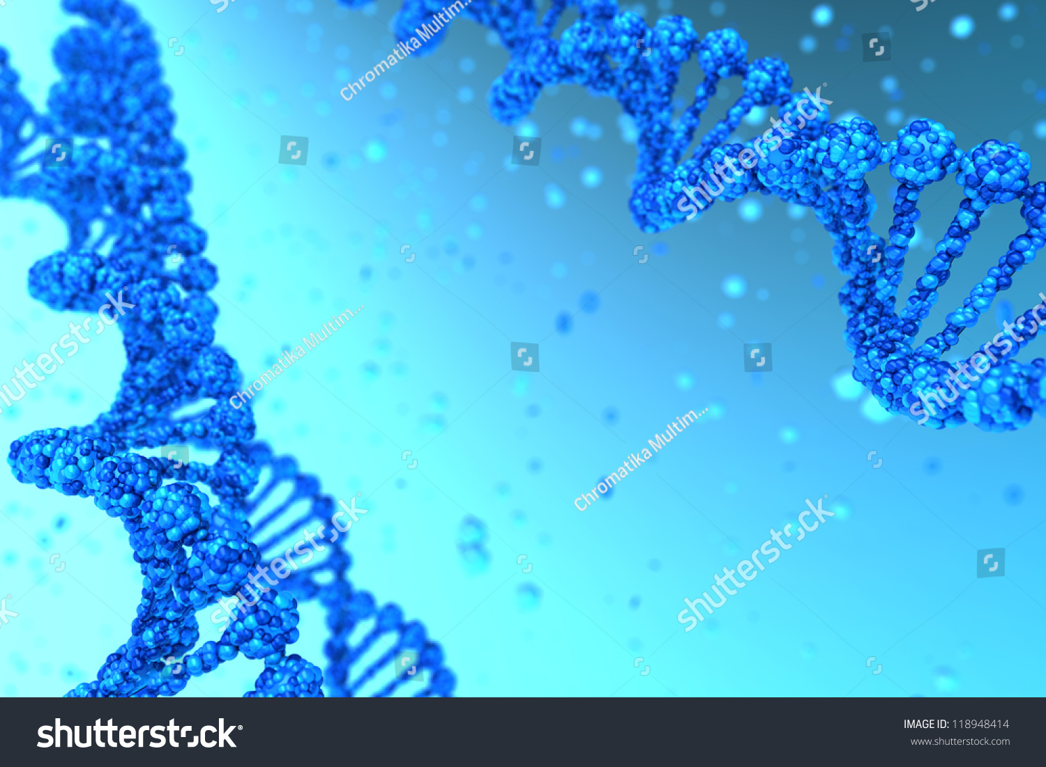 Dna Background With Helix Magnified - High Quality Render Stock Photo ...