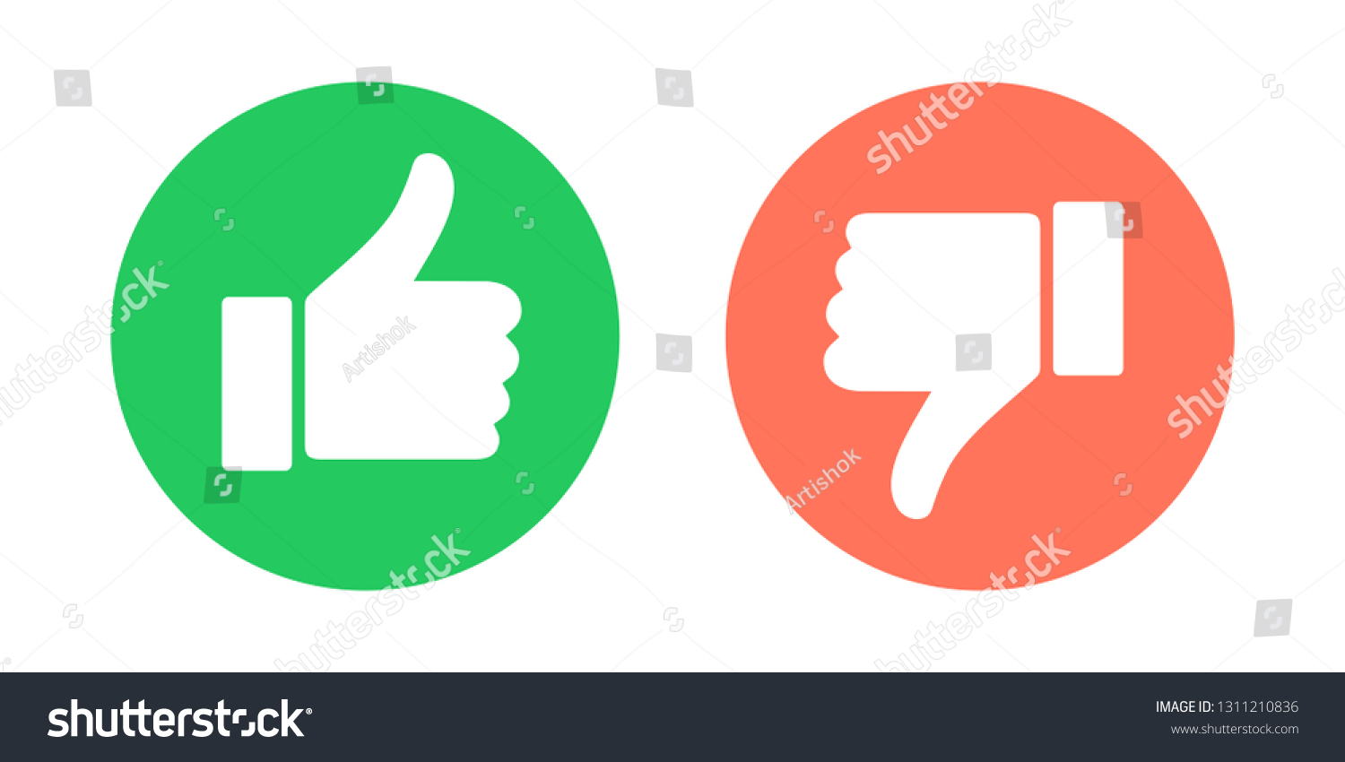 Do Dont Symbols Thumbs Thumbs Down Stock Illustration 1311210836