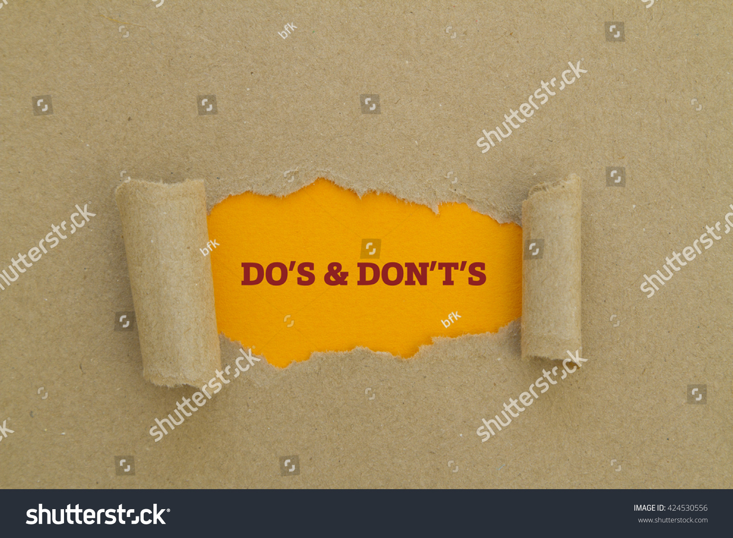 Dos Donts Message Written Under Torn Stock Photo 424530556 | Shutterstock