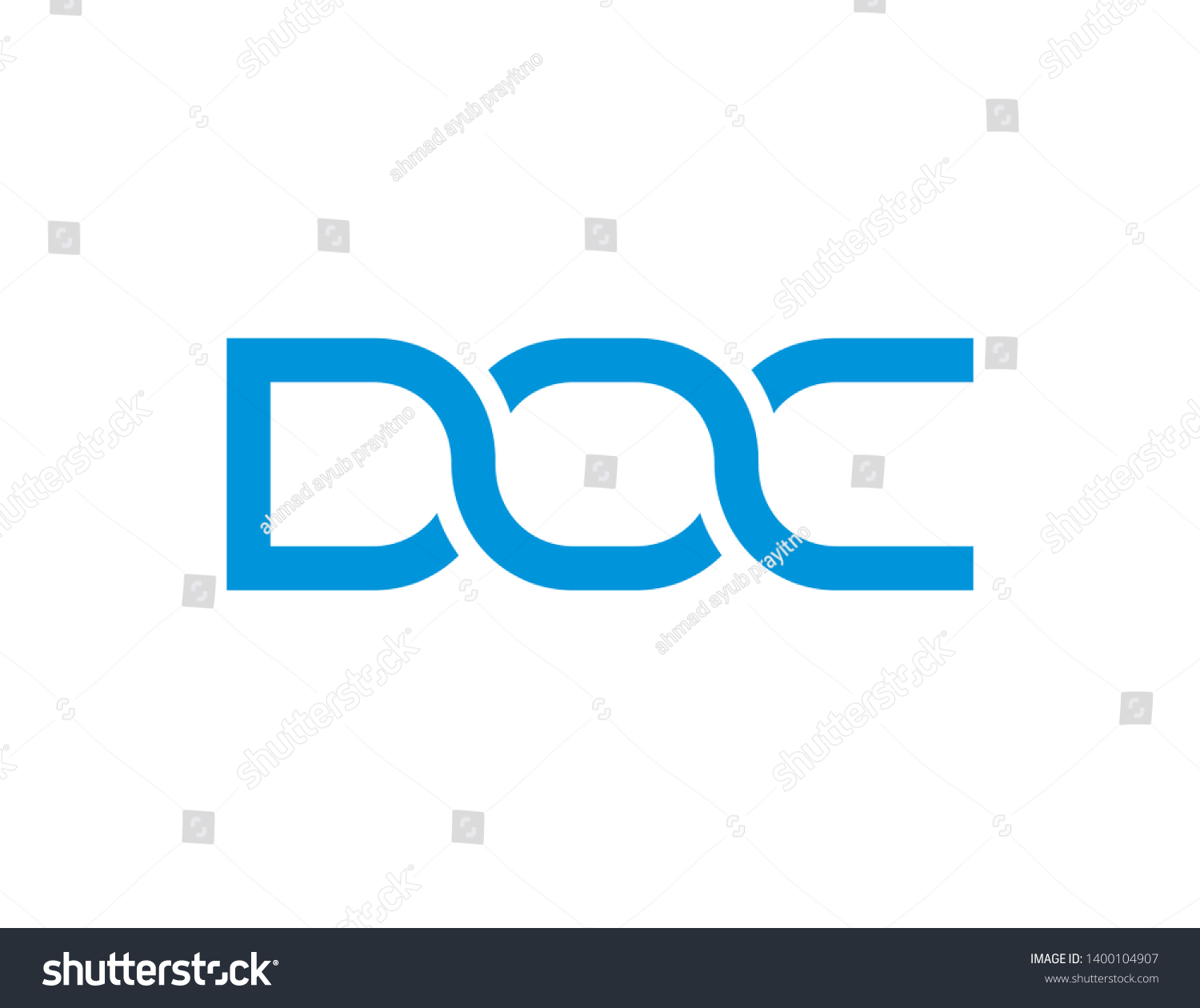 Doc Letter Original Monogram Logo Design Stock Illustration 1400104907 ...